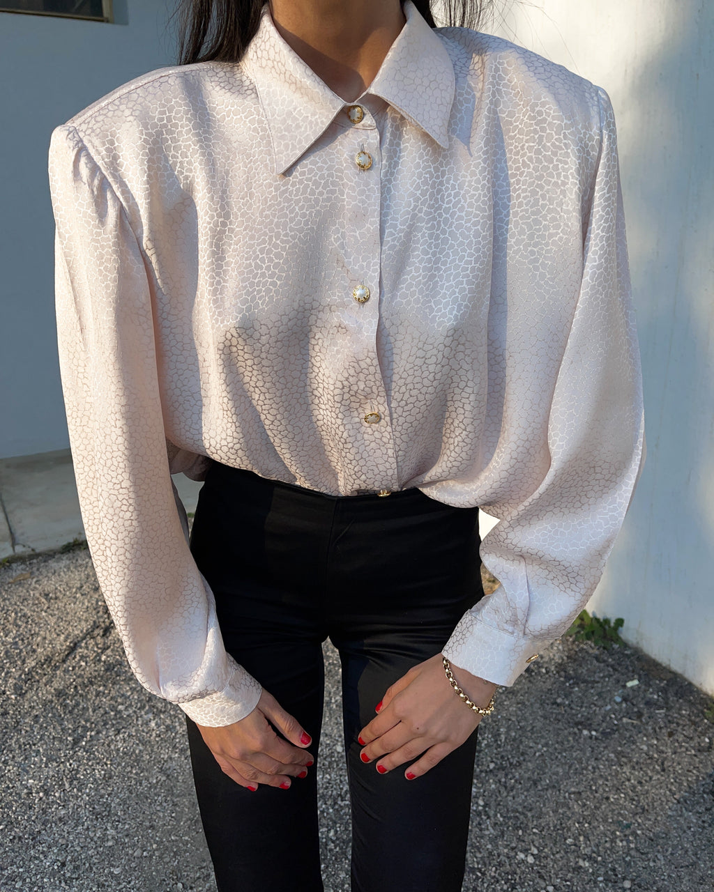 100% JACQUARD SILK SHIRT