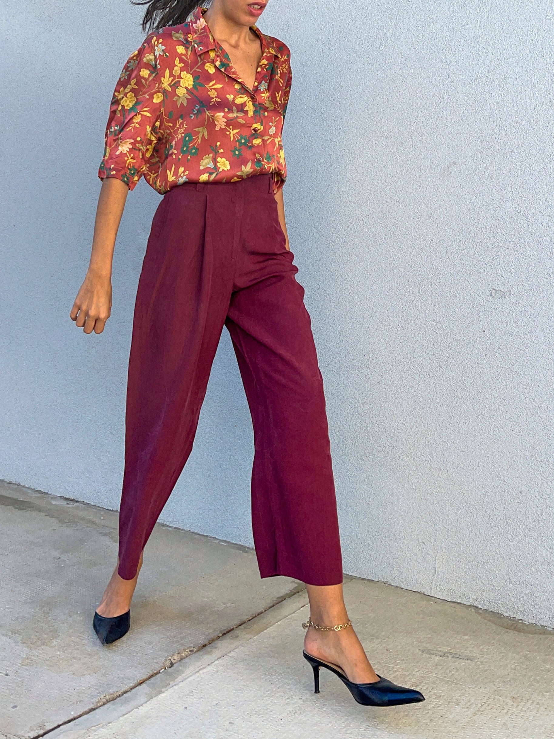 Pantalone burgundy