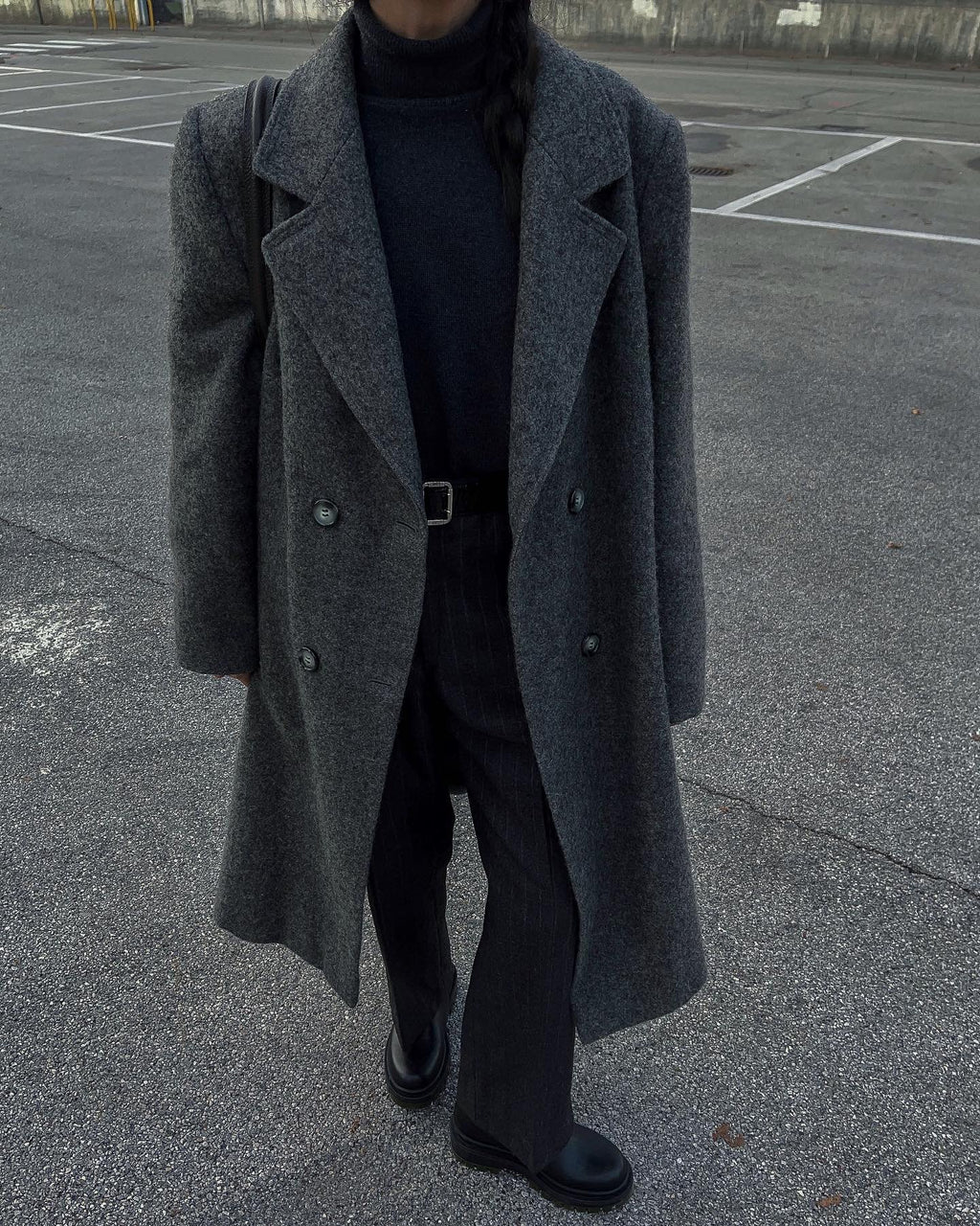 Grey wool coat