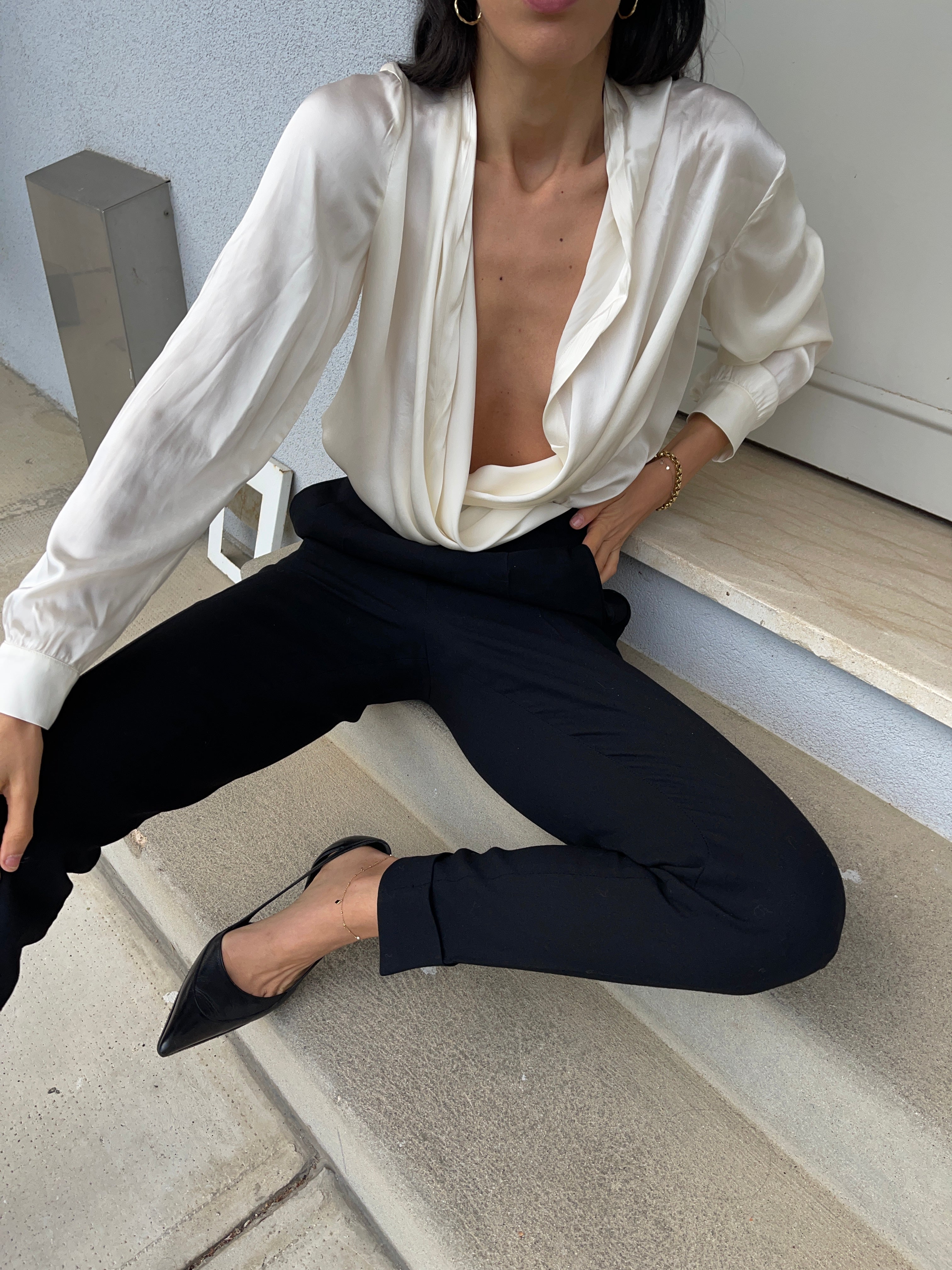 Luisa spagnoli 100 liquid silk shirt