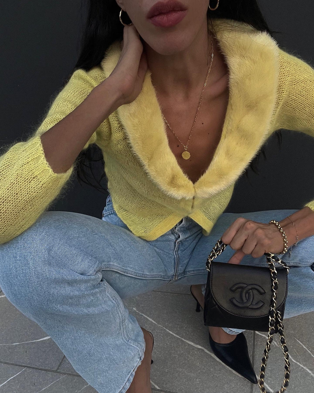 Bluemarine yellow cardigan