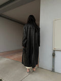 Mega leather trench
