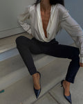 Luisa spagnoli 100 liquid silk shirt