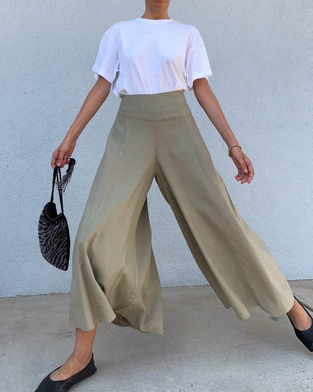 100 linen gonna-pantalone
