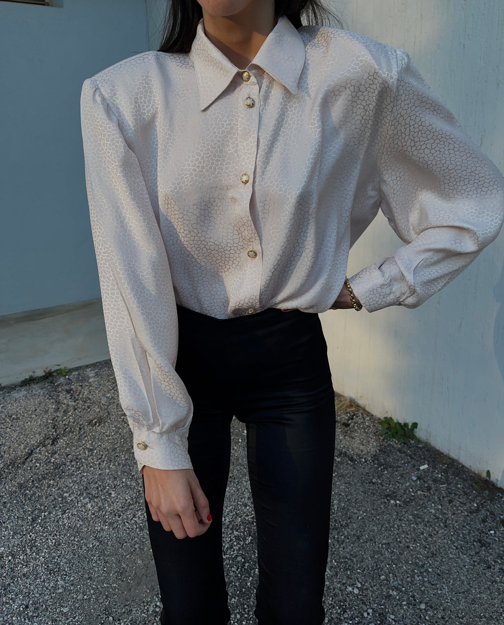100% JACQUARD SILK SHIRT