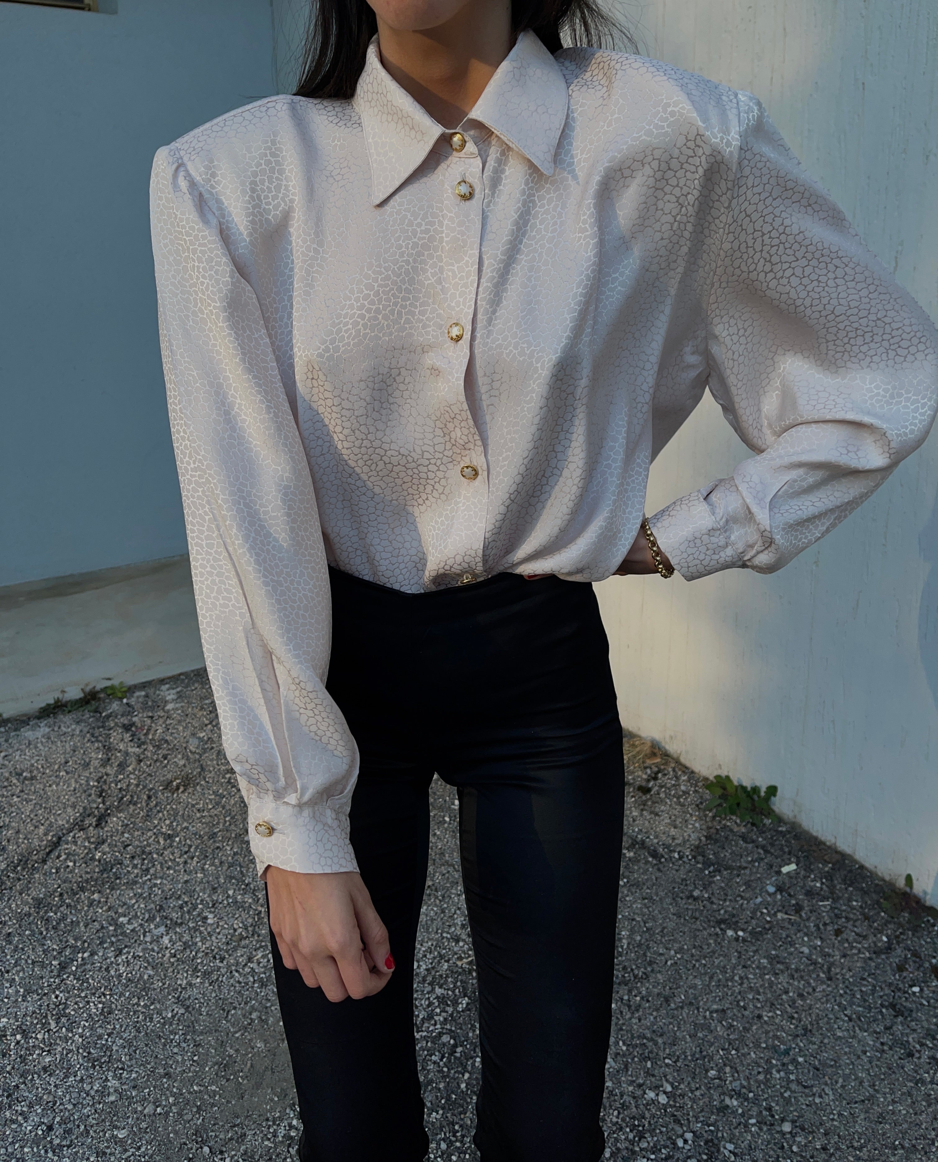100% JACQUARD SILK SHIRT