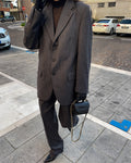 Grey gessato man suit