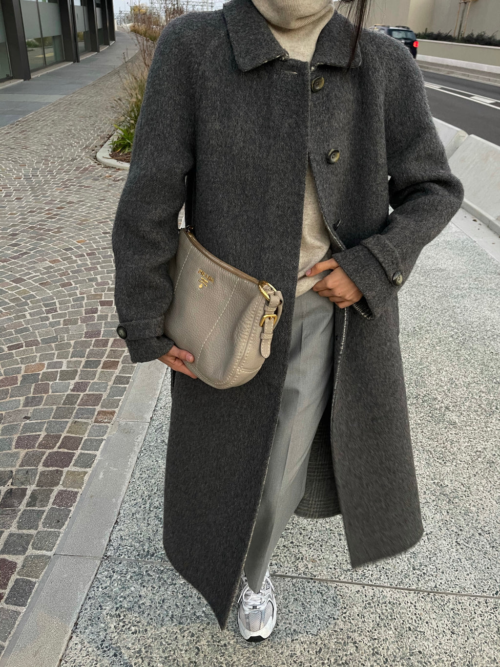 Cappotto grigio alpaca wool