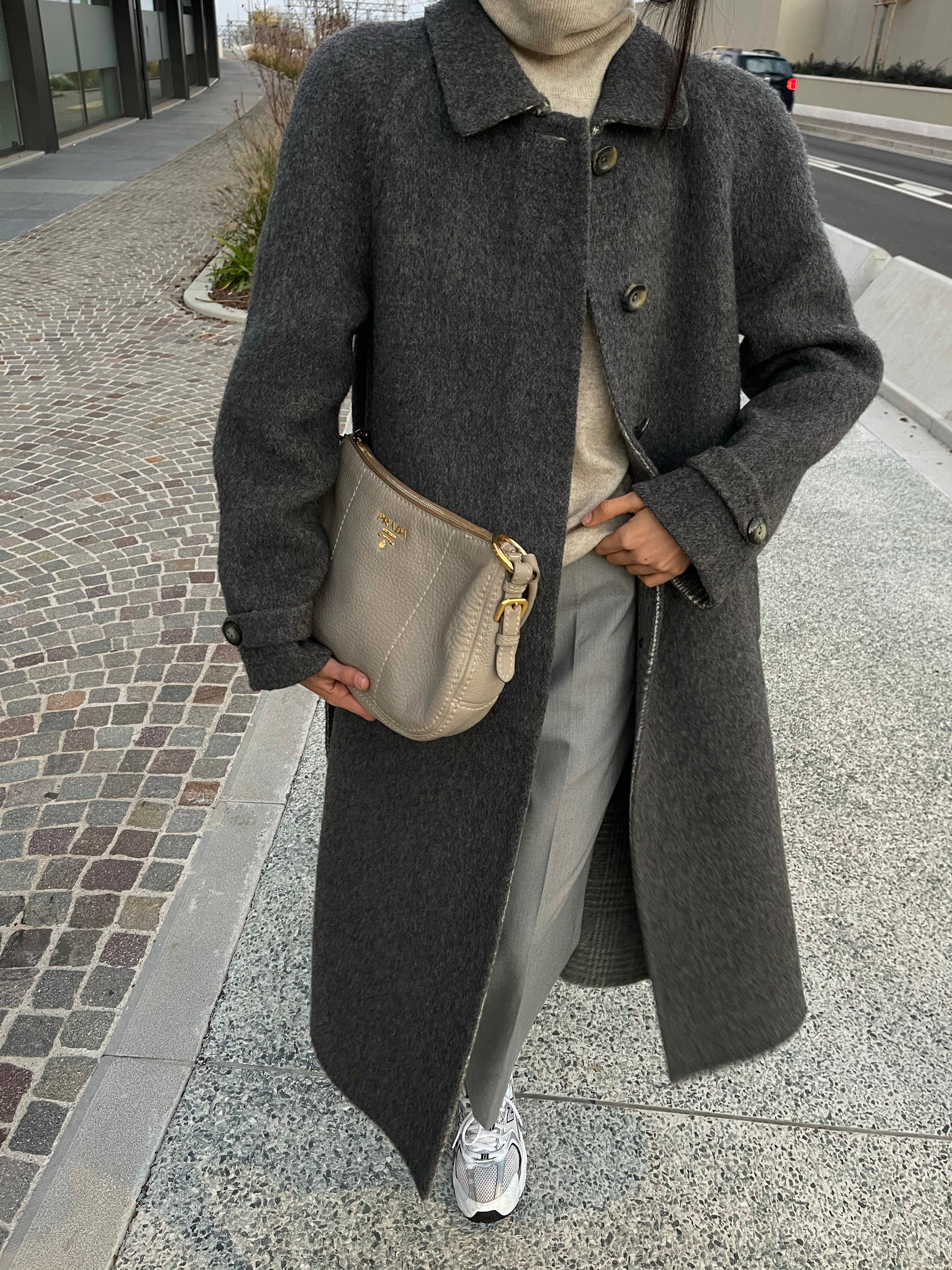Cappotto grigio alpaca wool