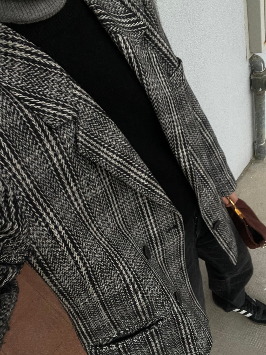 Check wool blazer