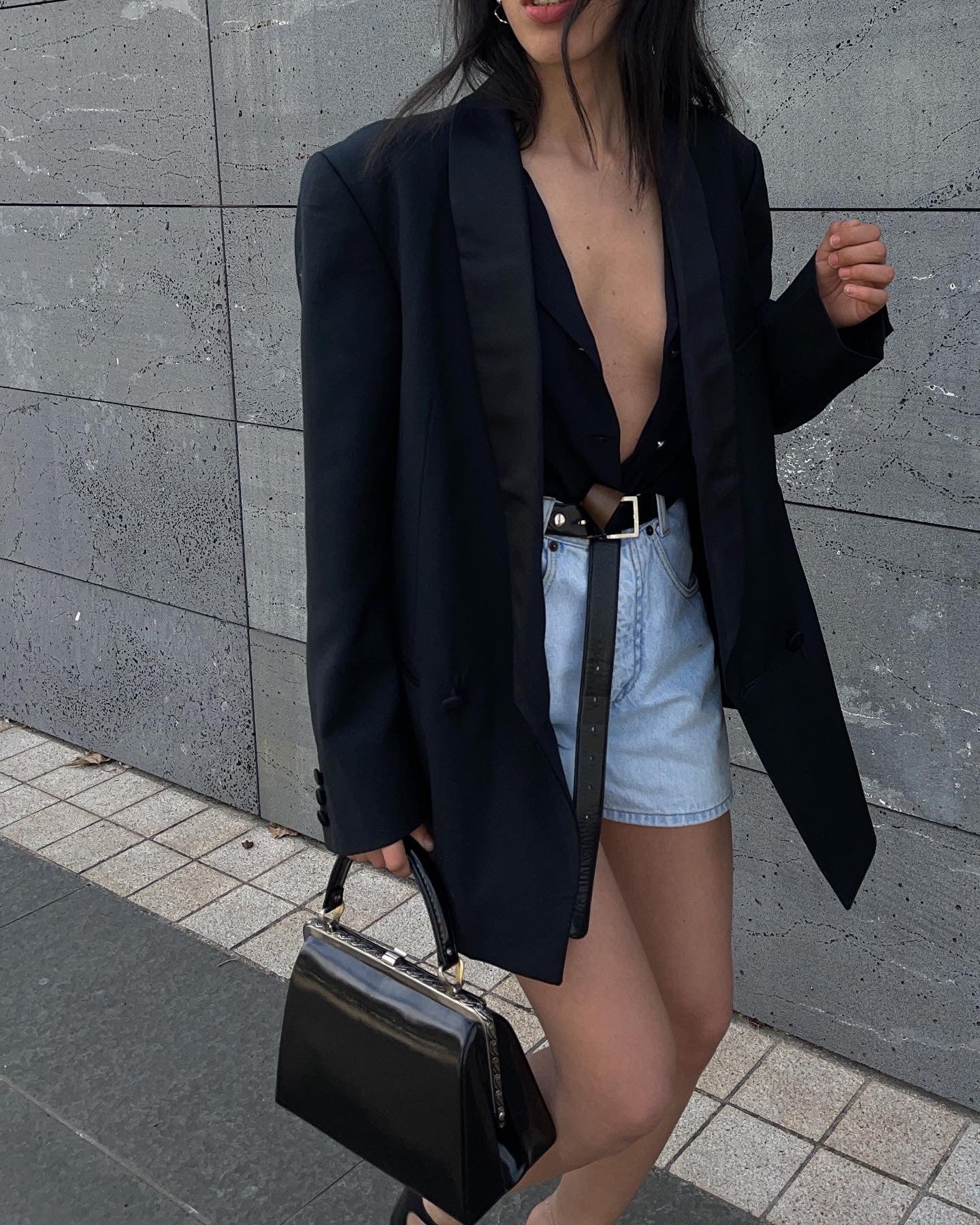 Oversize black blazer