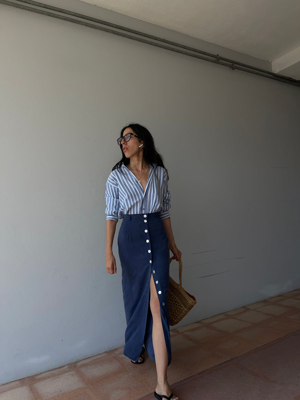 100 silk saint TROPEZ skirt