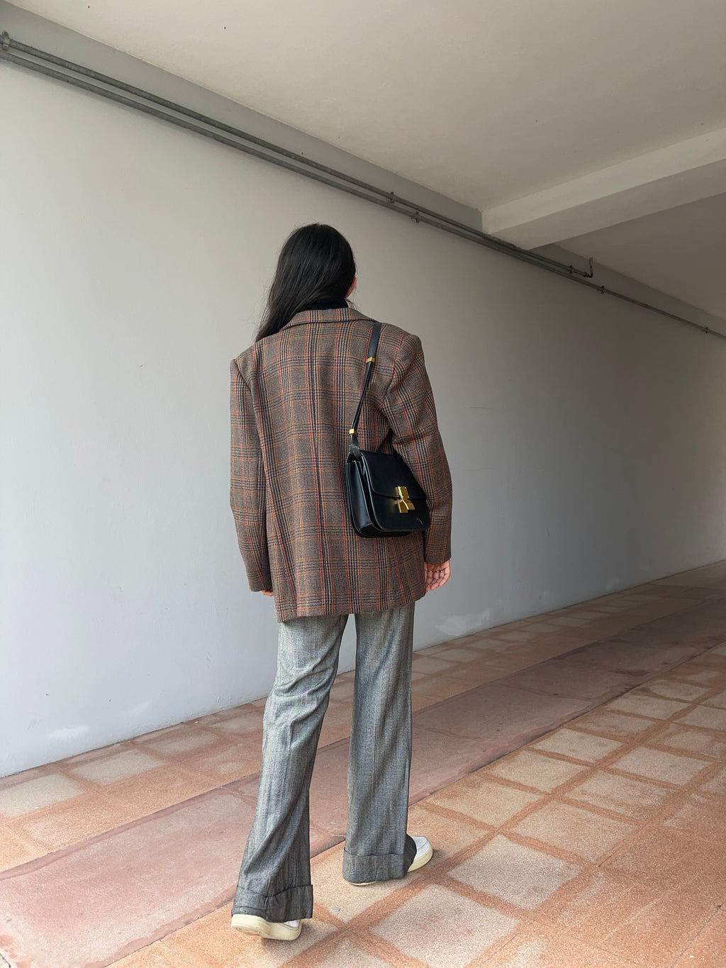 max mara group Check wool blazer