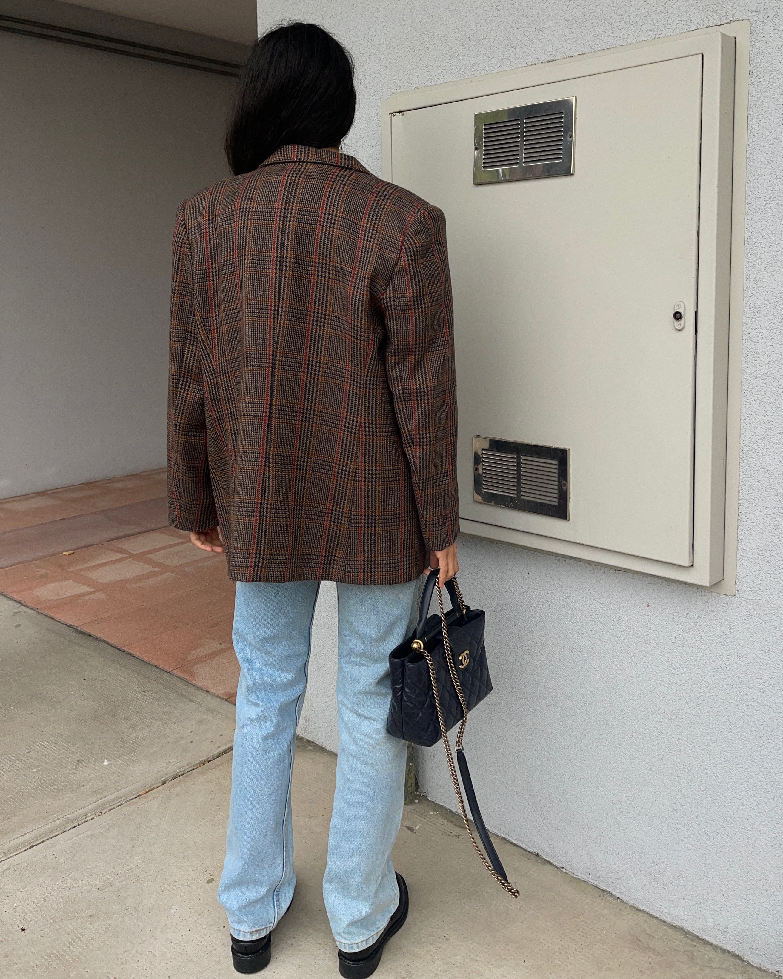 max mara group Check wool blazer