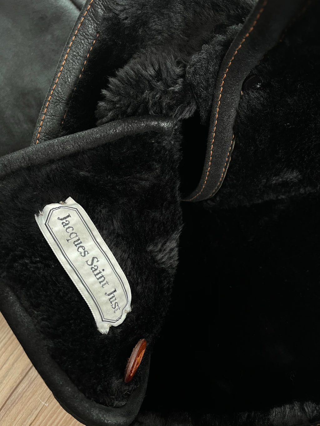 Black shearling jacket