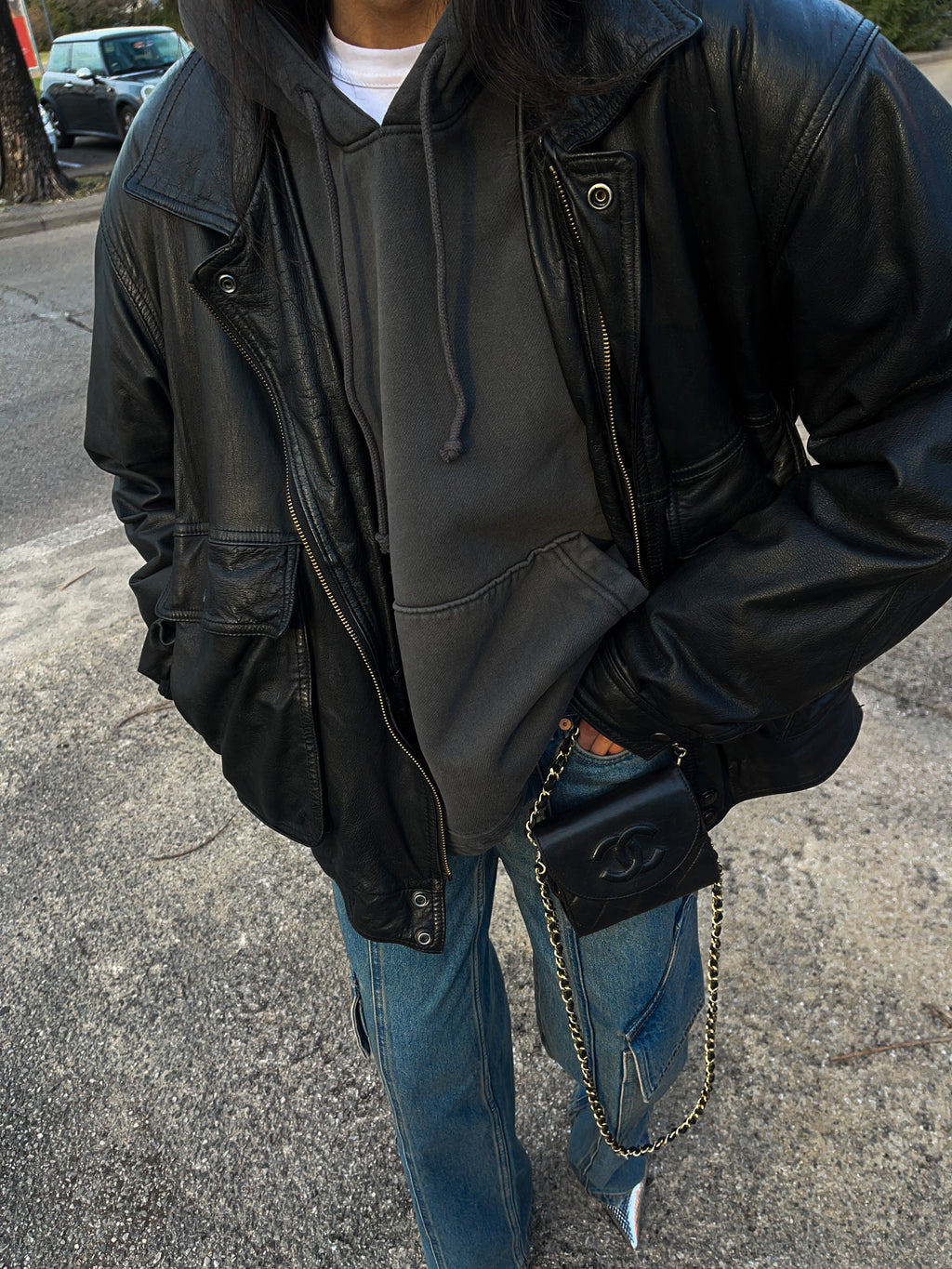 Nappa leather  Bomber jacket