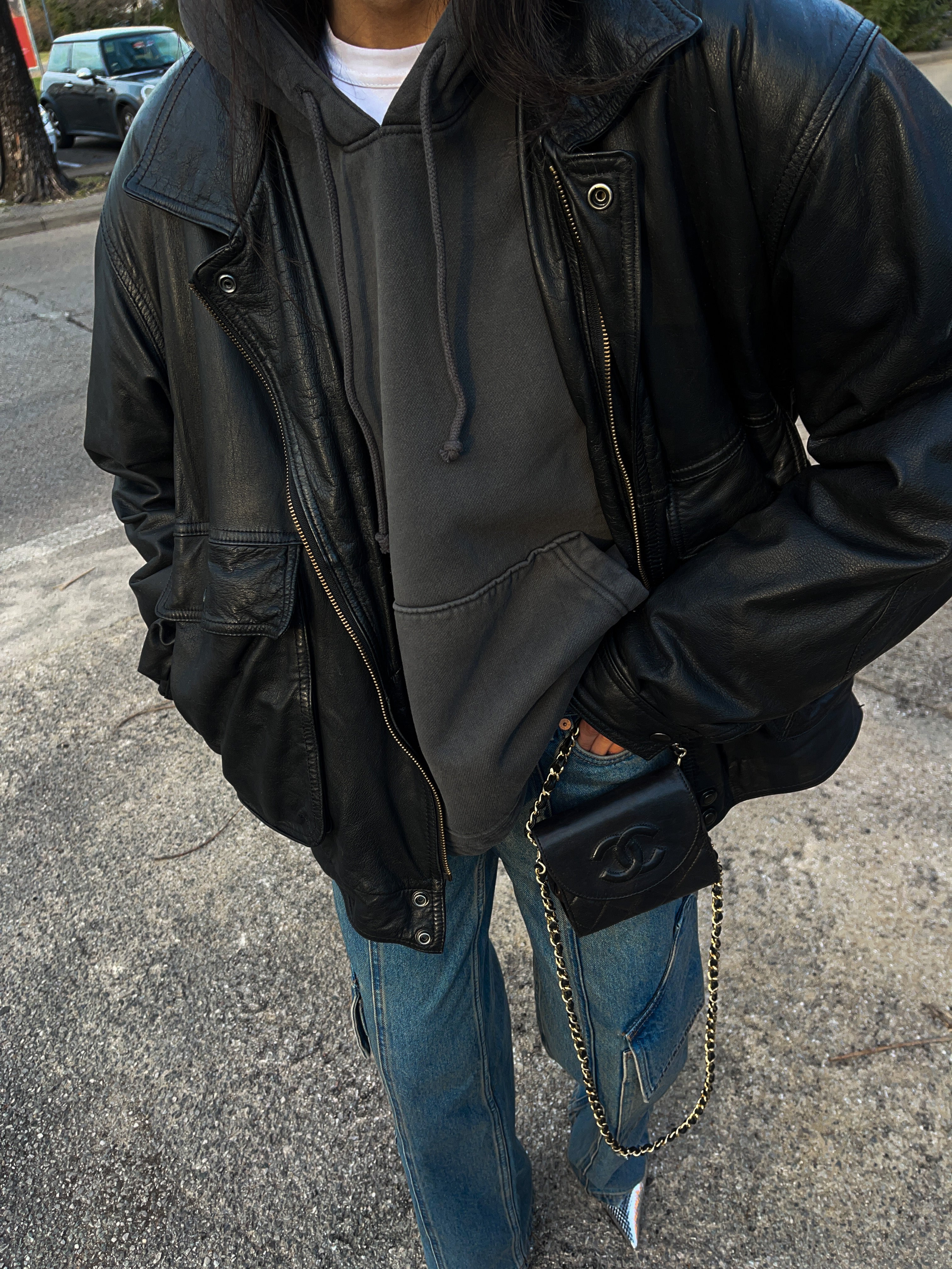 Nappa leather  Bomber jacket