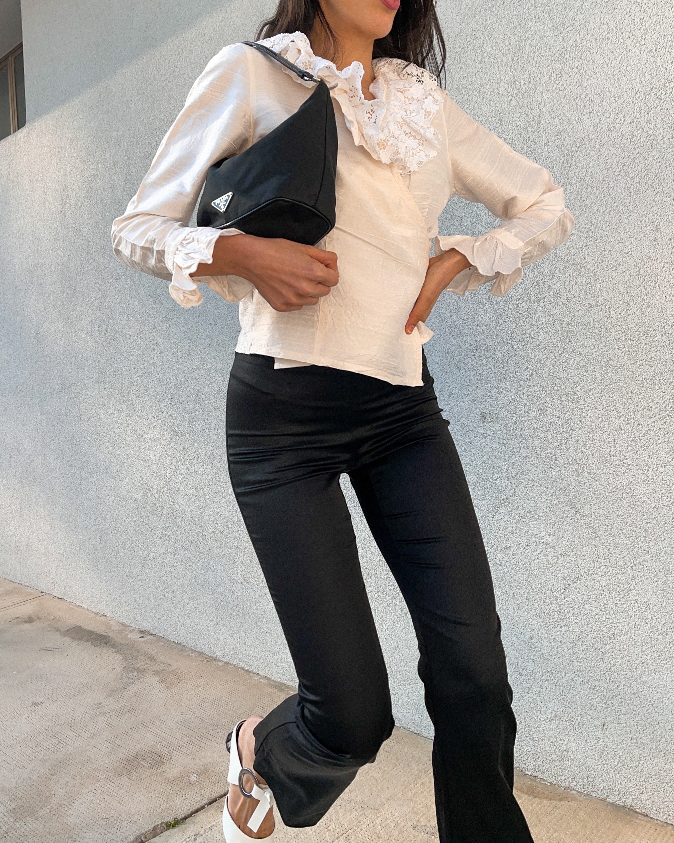 100% pure silk wrap blouse