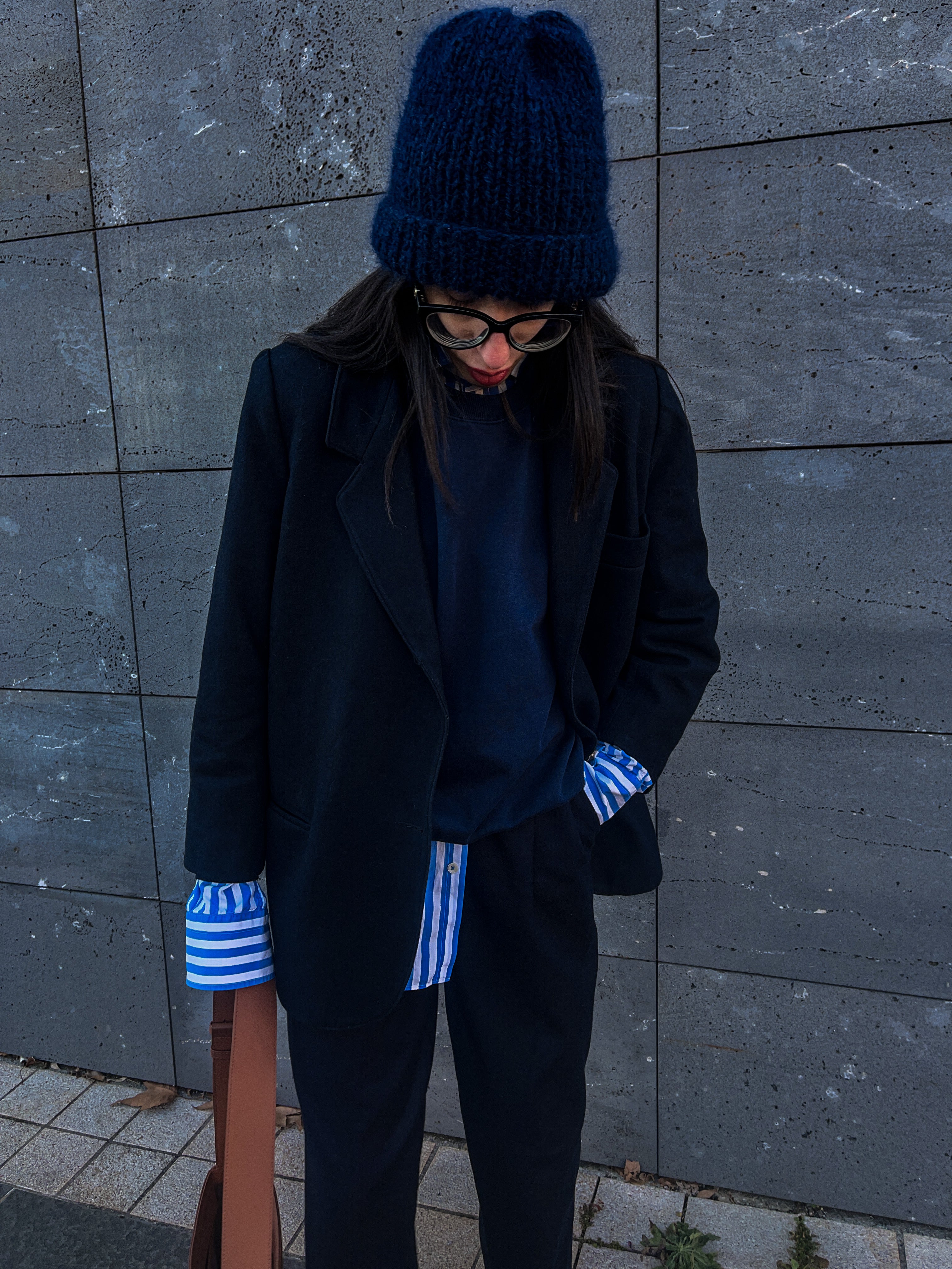 Blue wool blazer