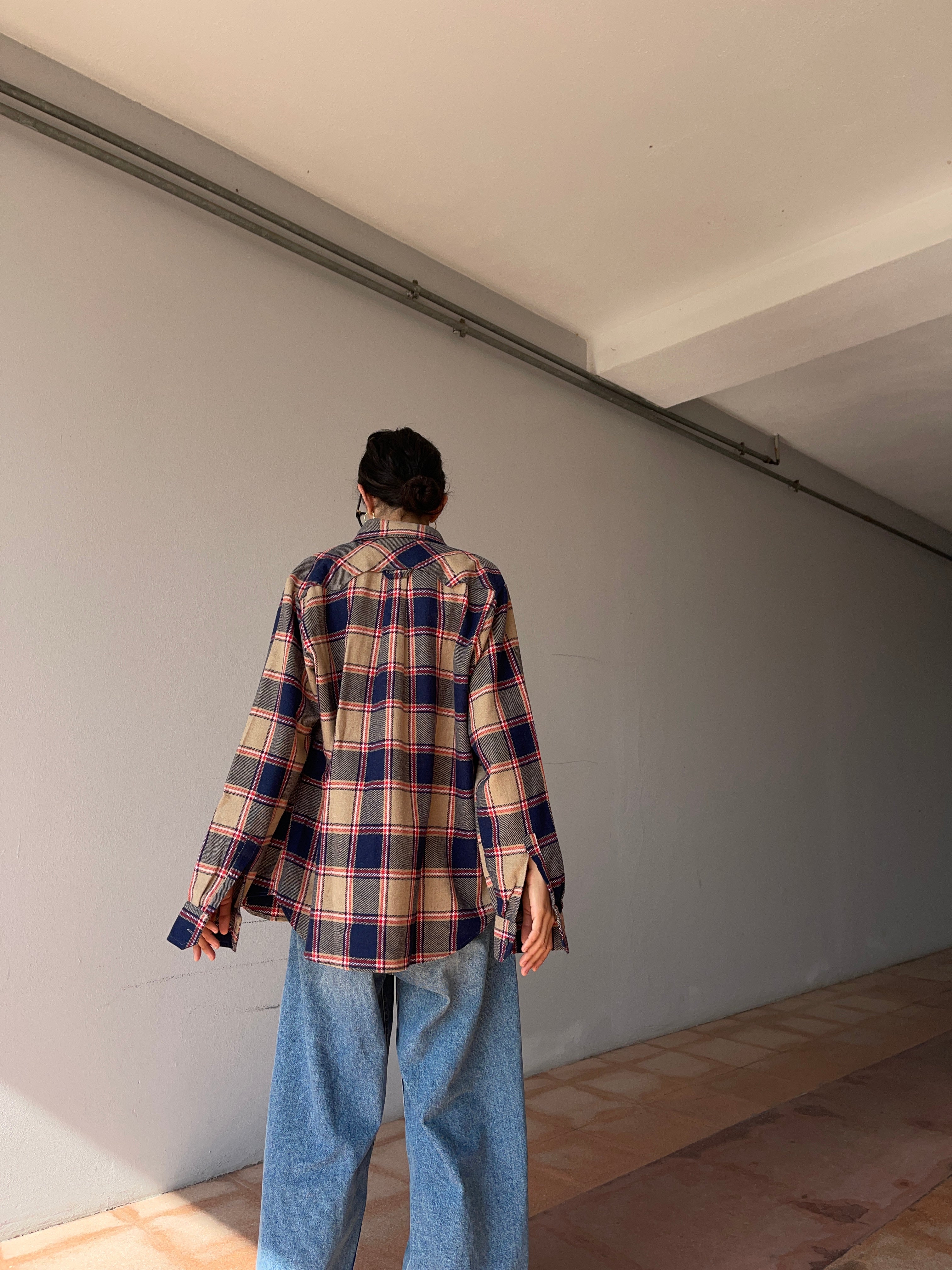 WOOL checked shirt