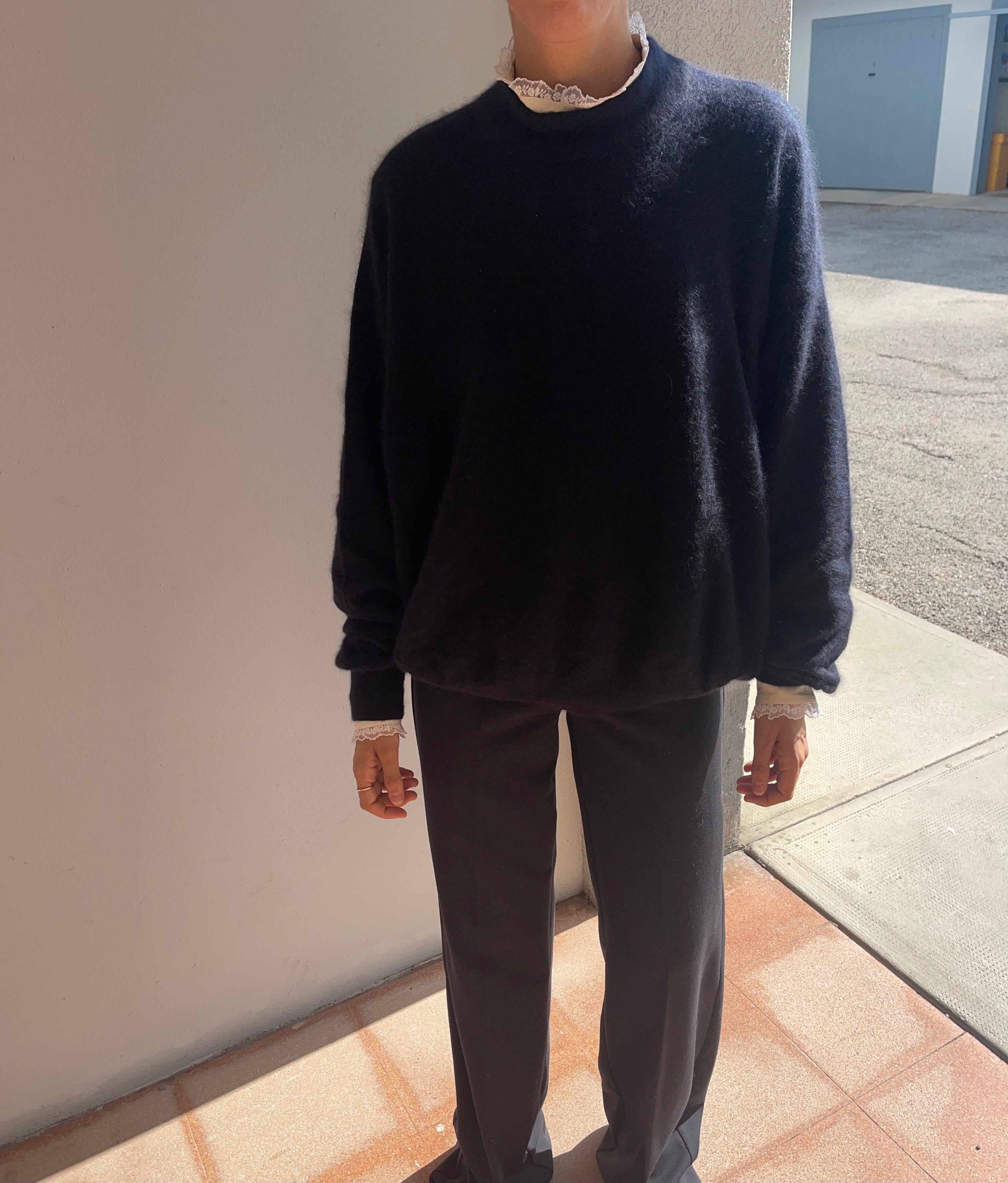 Angora blend wool jumper