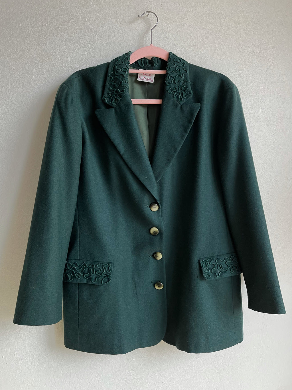 Green wool Balestra blazer