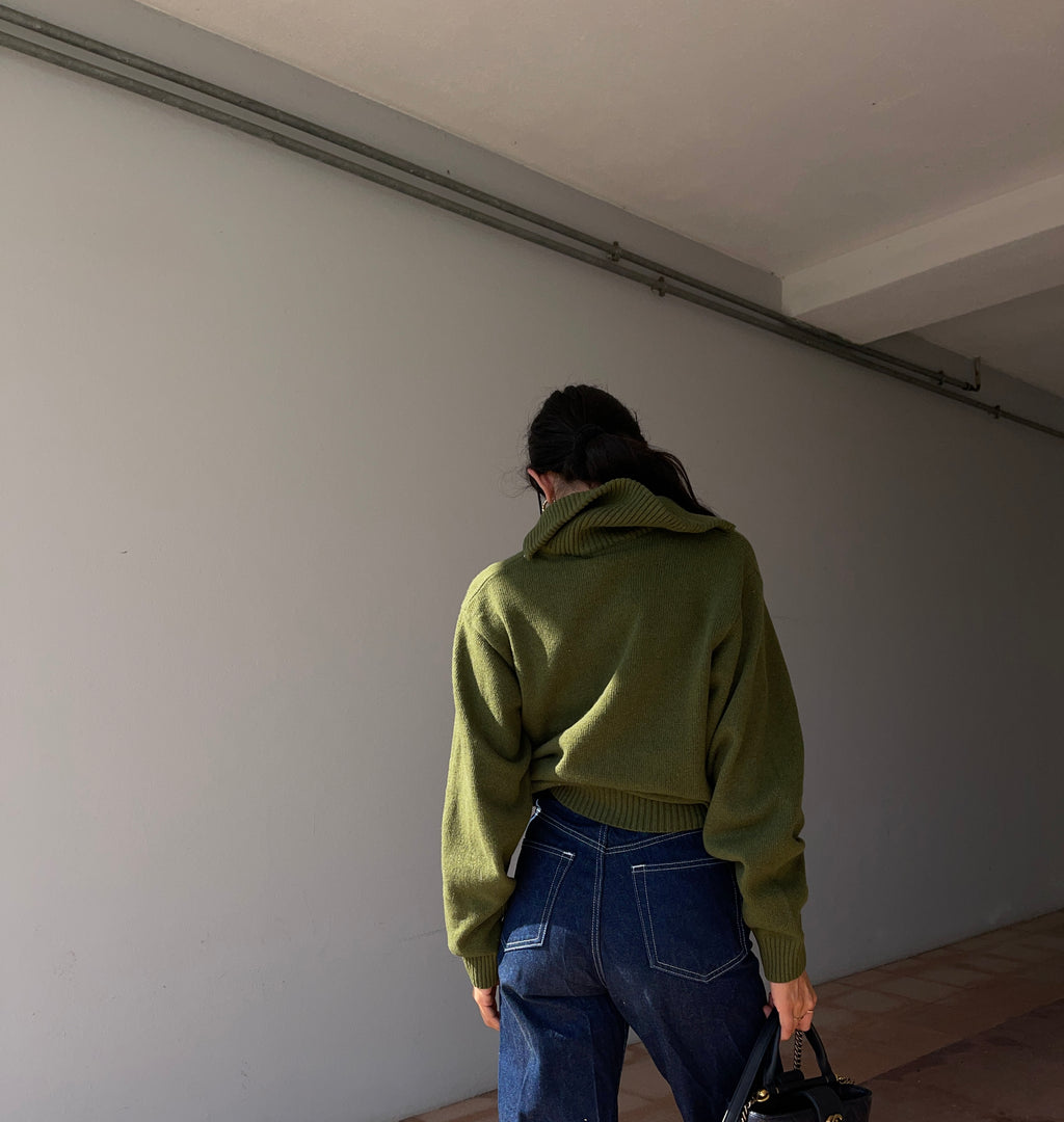 Olive green sweater