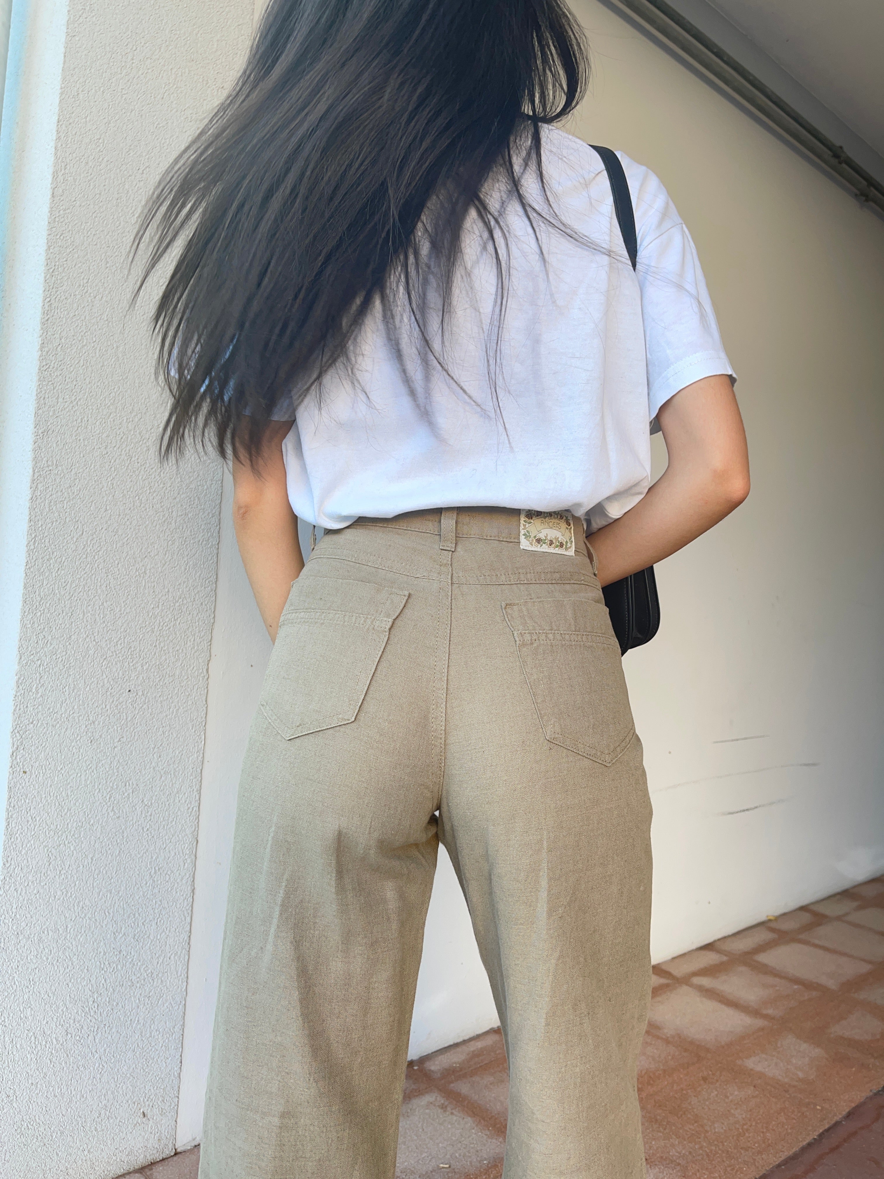 Linen blend jeans