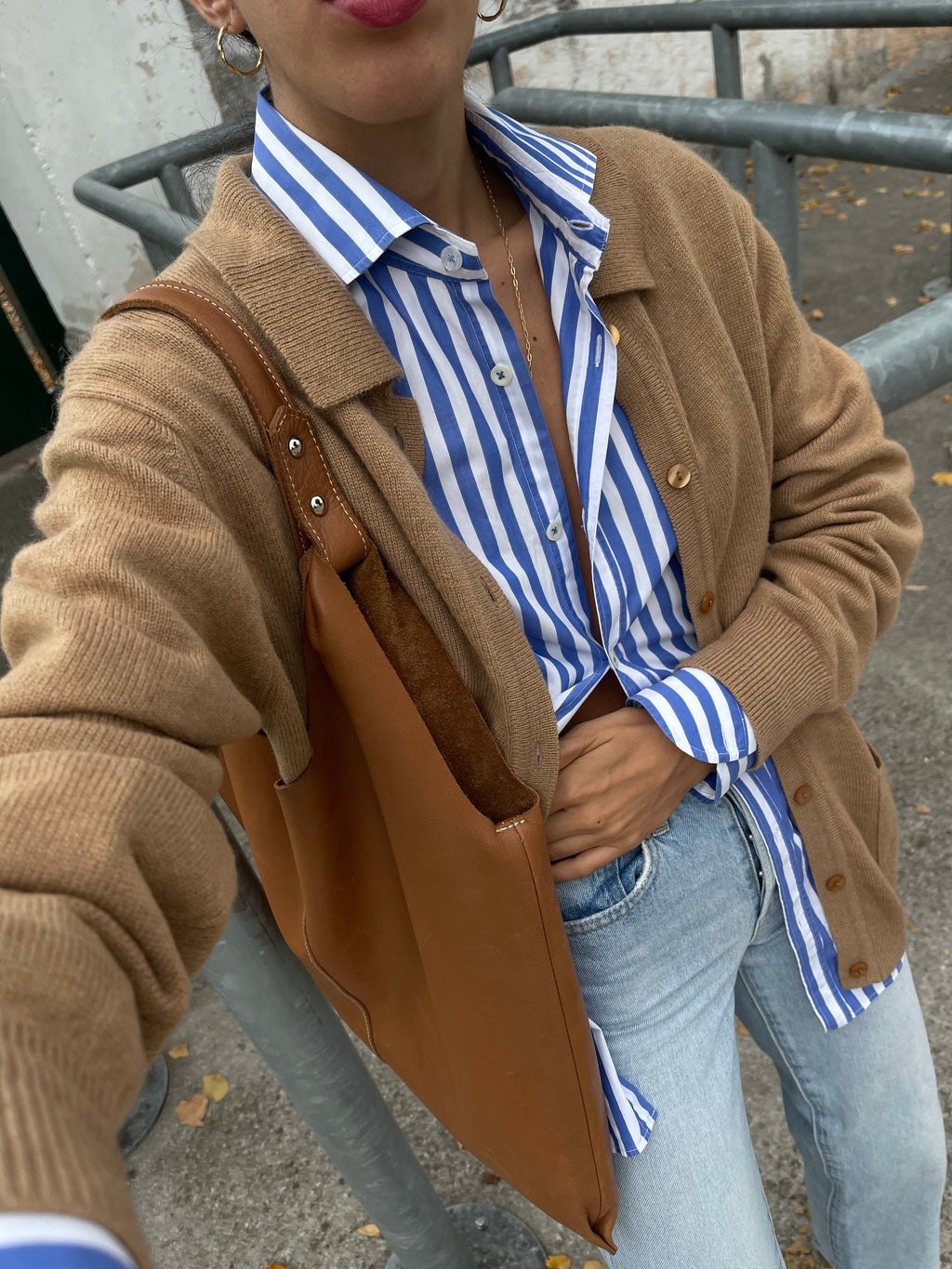 Granny’s camel cardigan