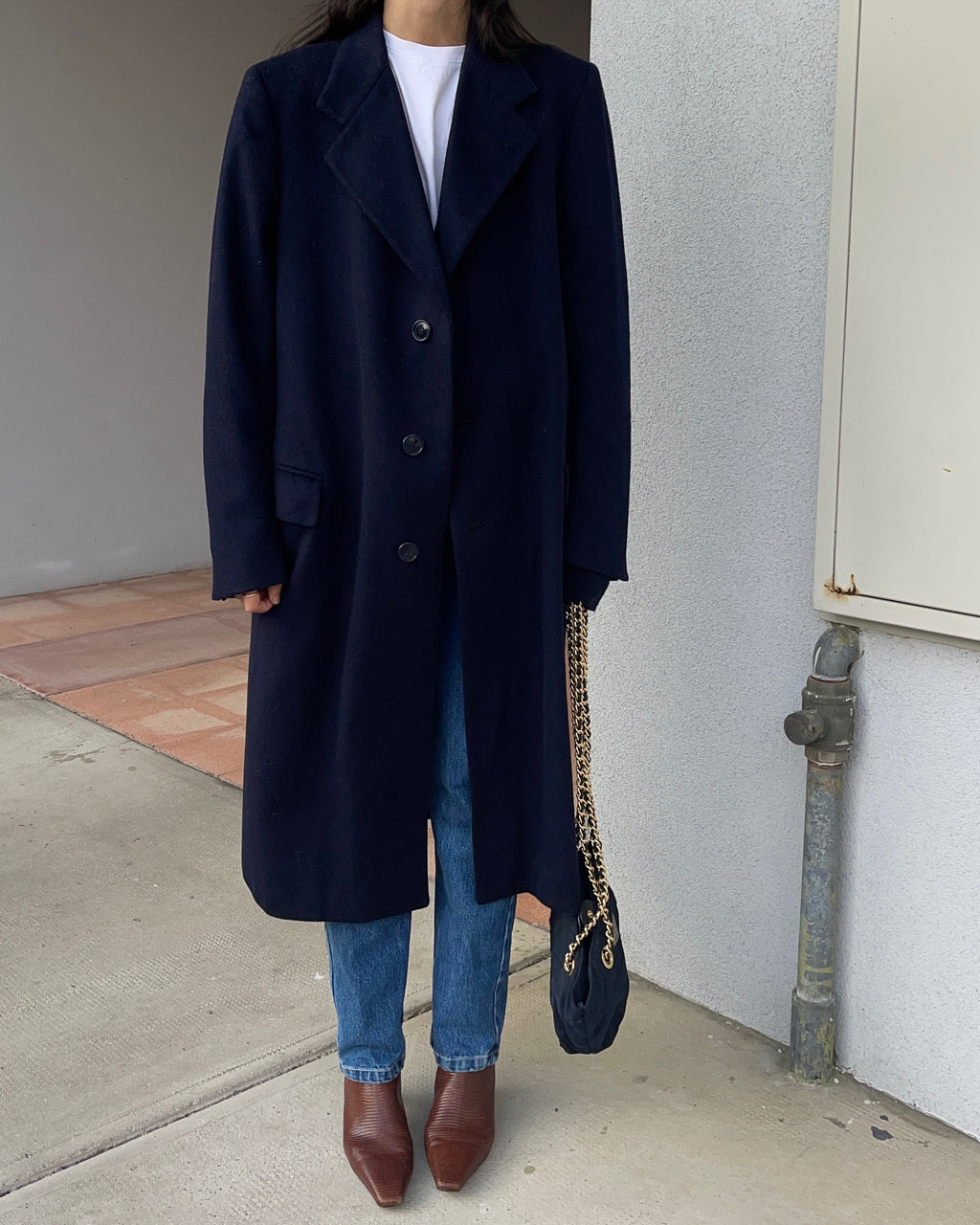 100 wool blue coat