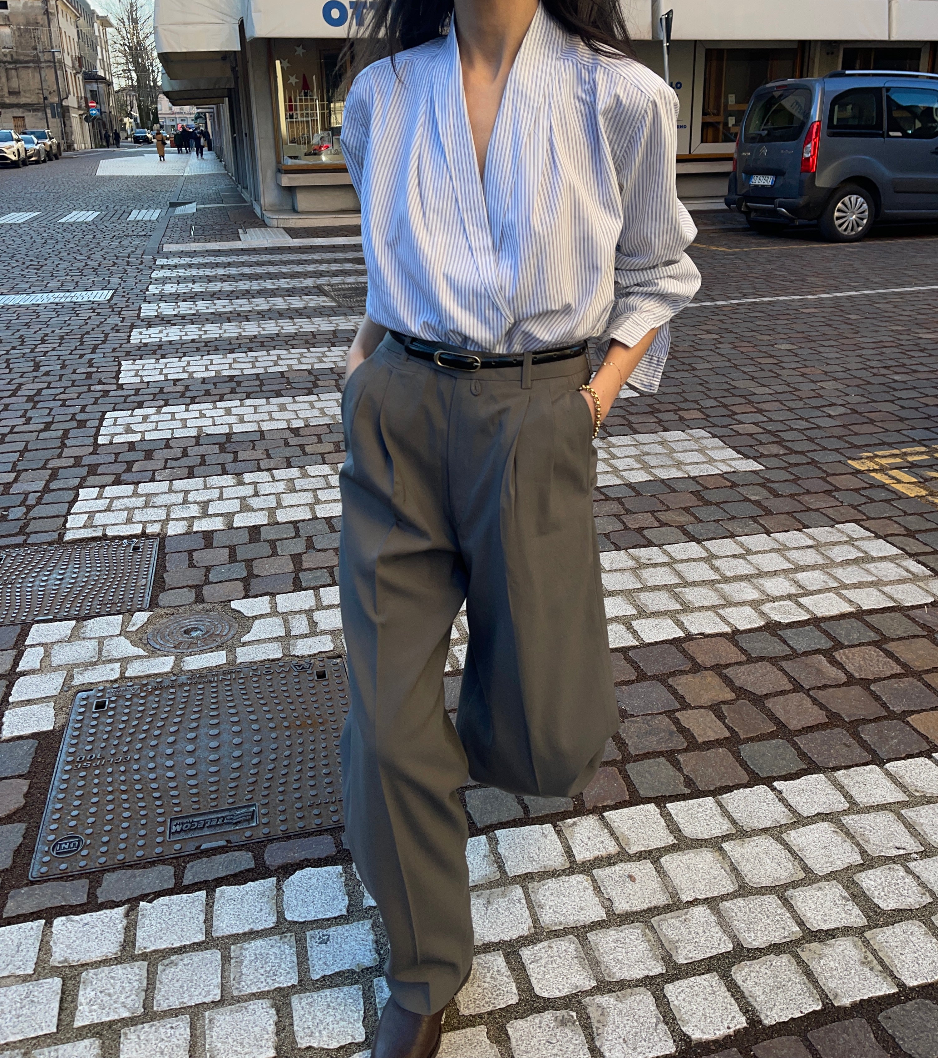 Grey trousers