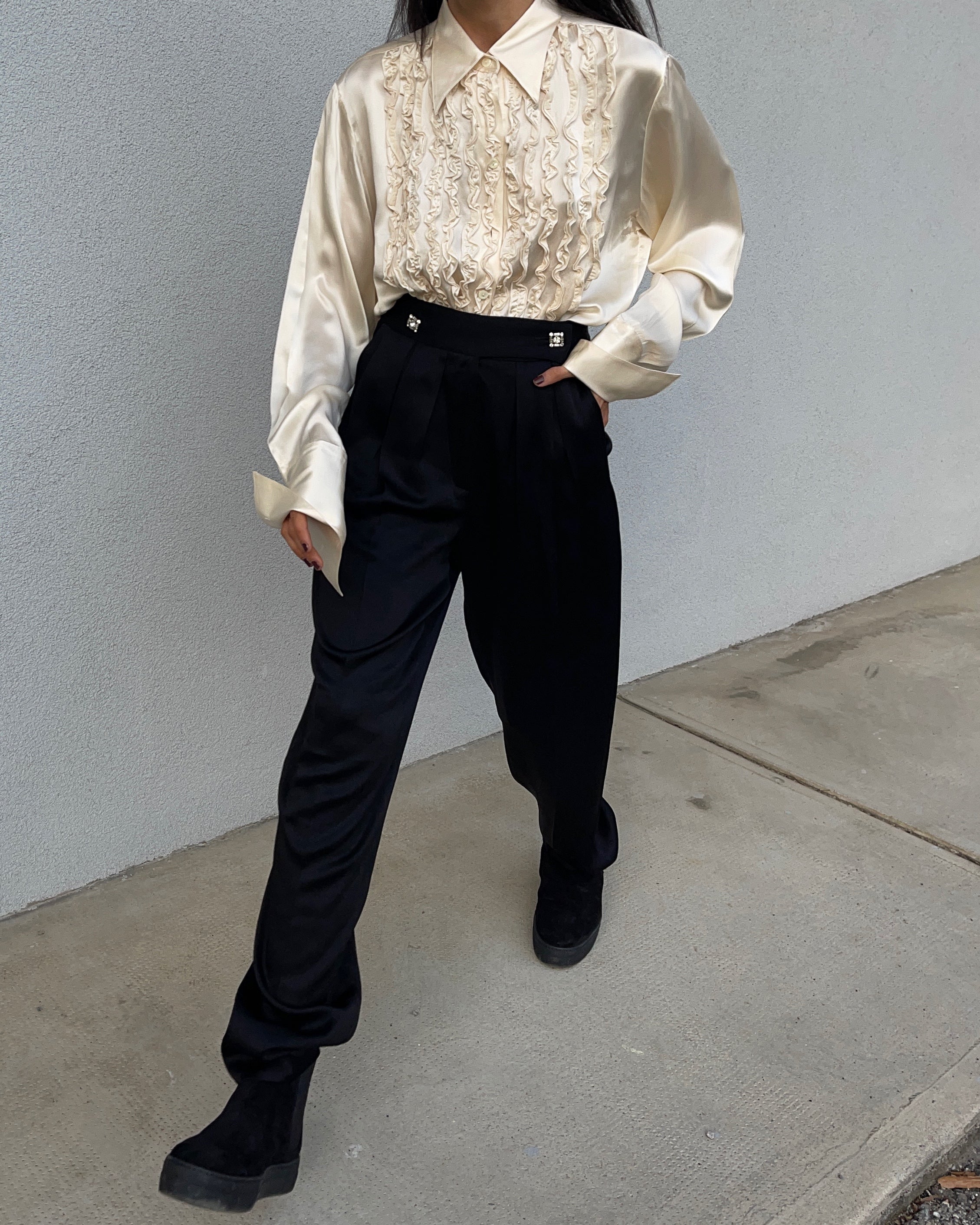 Camicia 100% liquid silk