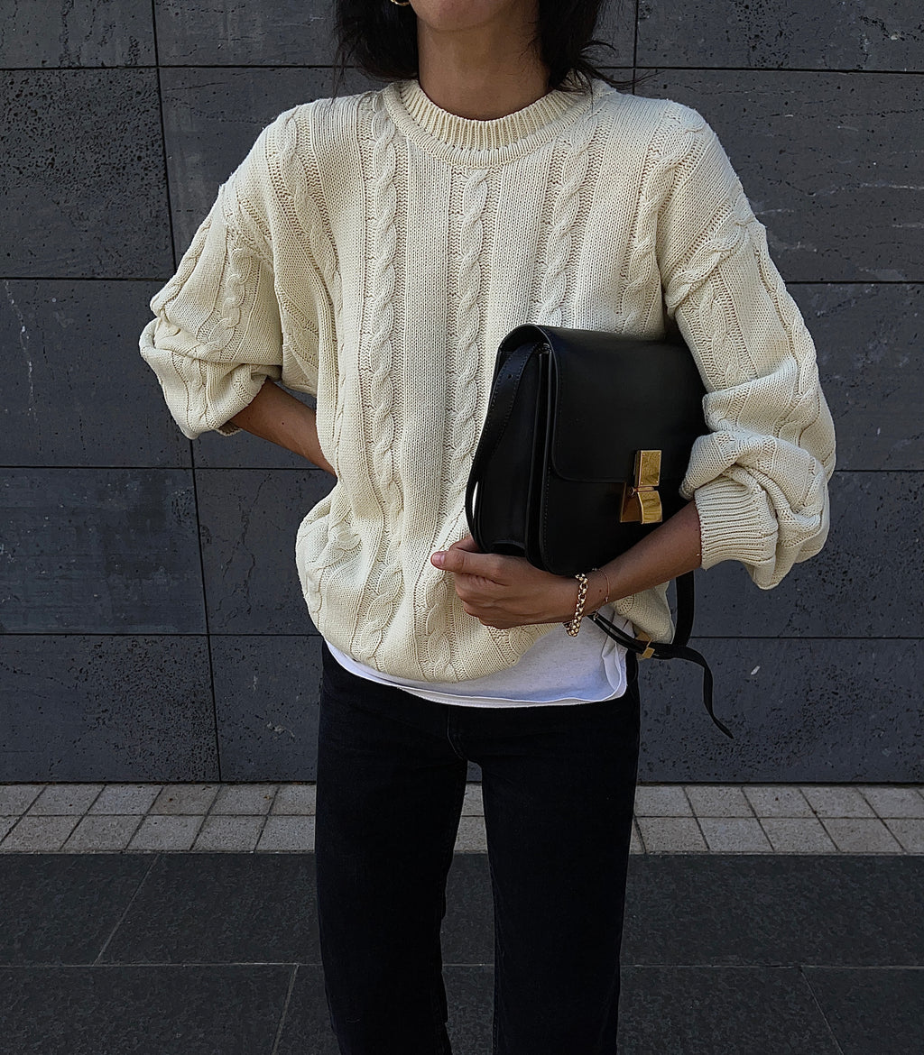 Cable knit jumper