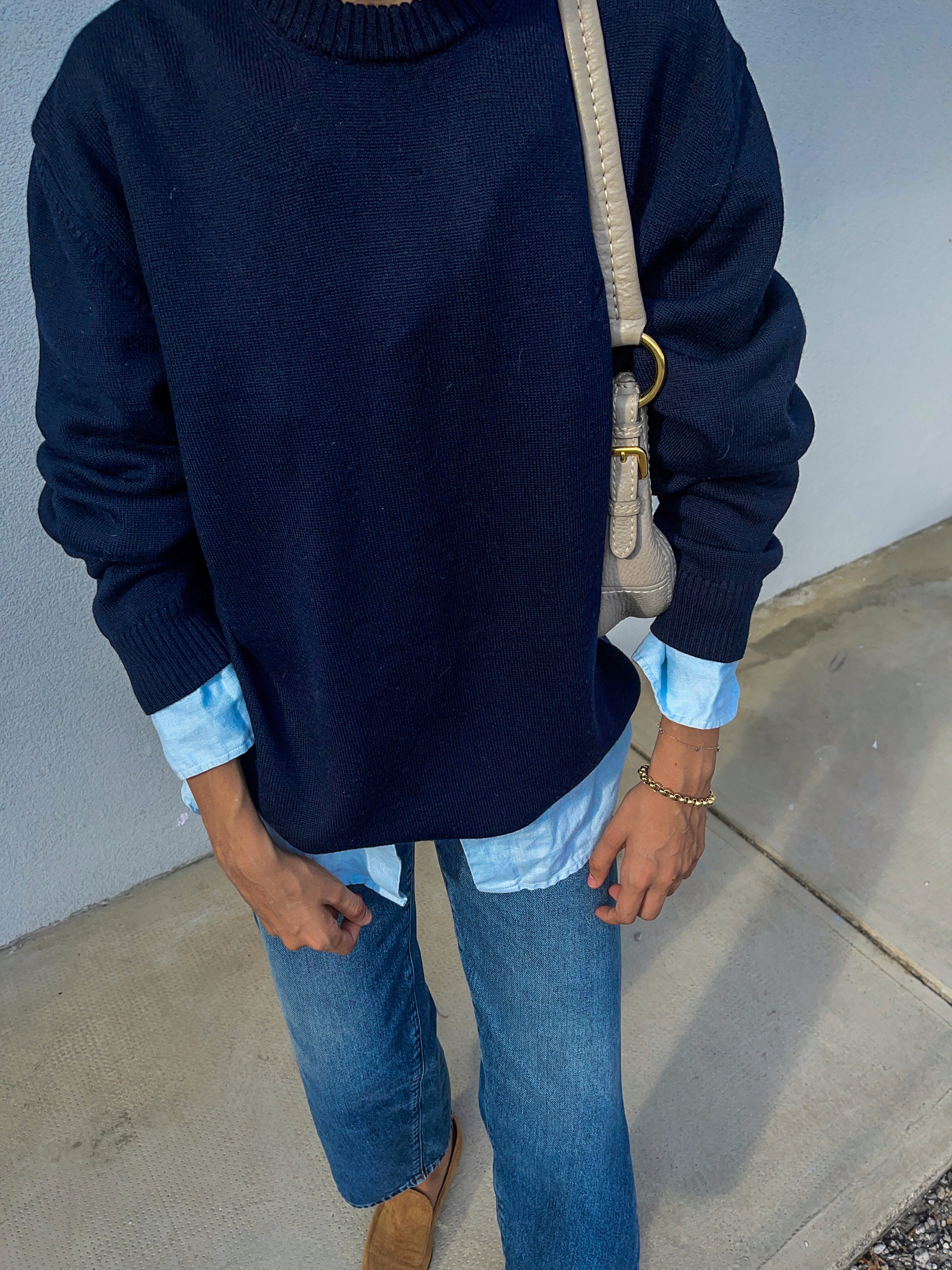 100 wool oversize jumper