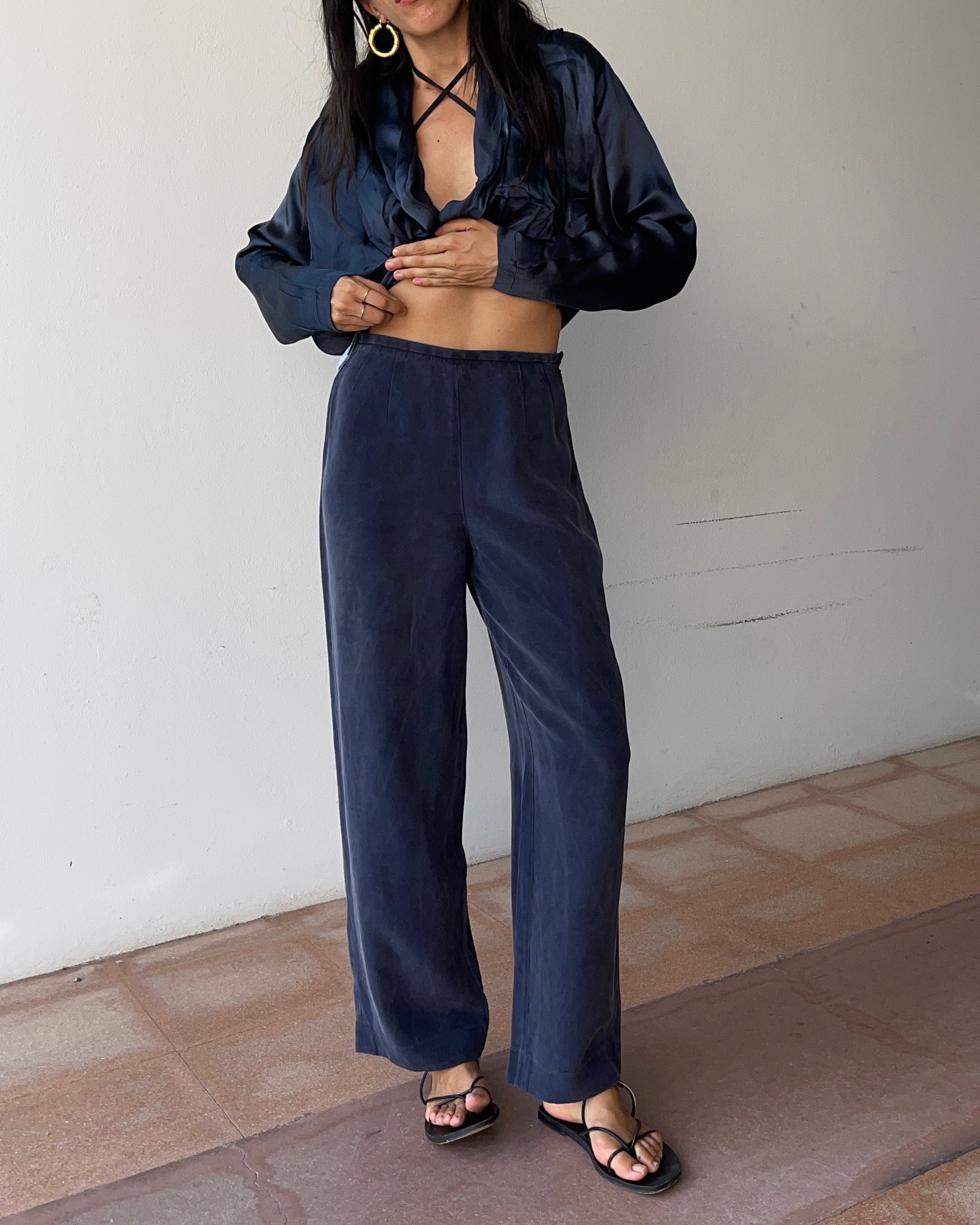 100 silk trousers