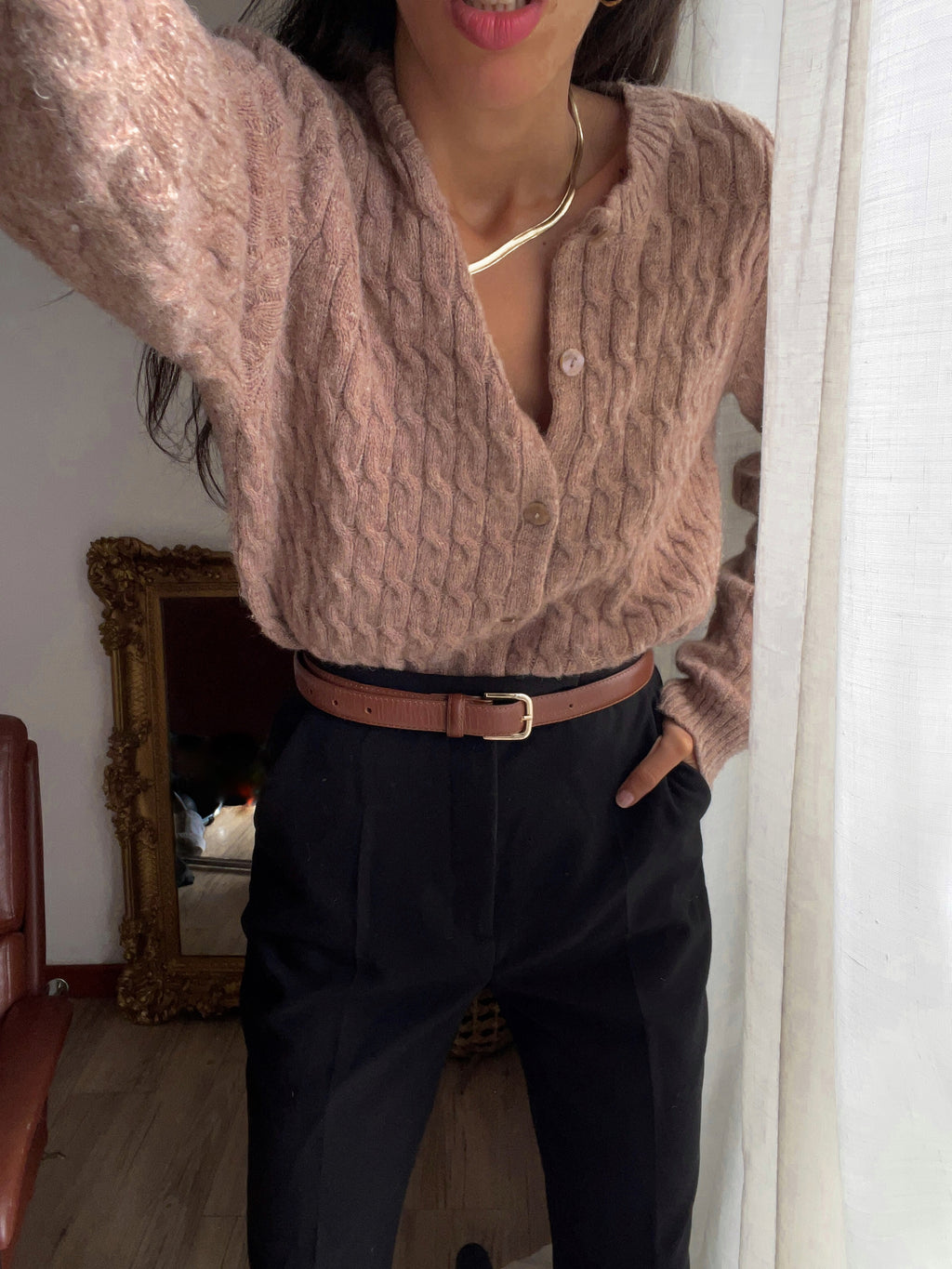100 lambswool cardigan