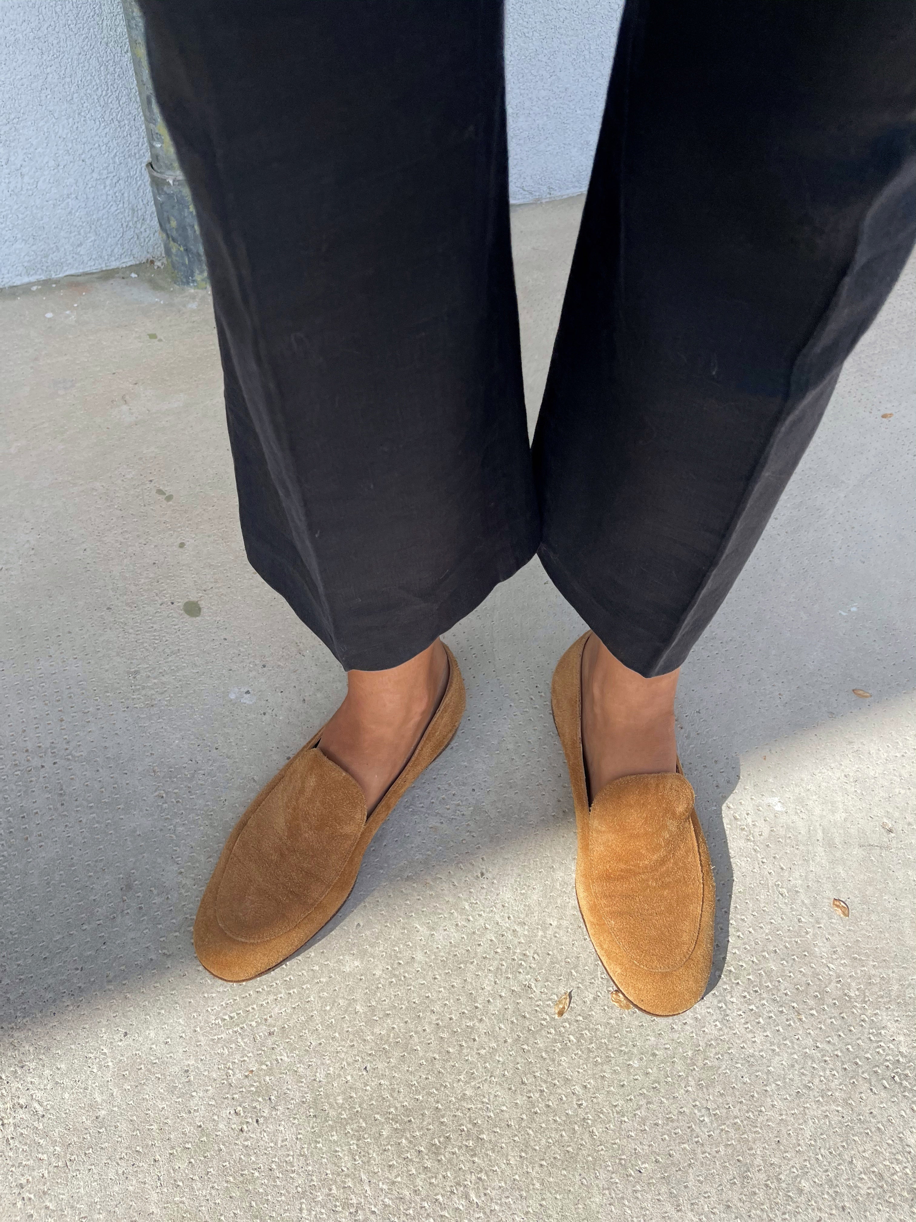 Max Mara black linen pants