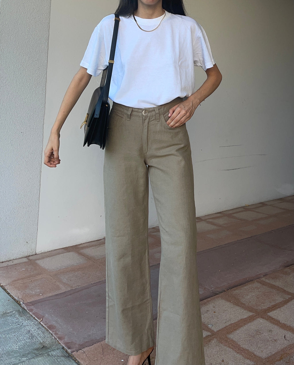 Linen blend jeans