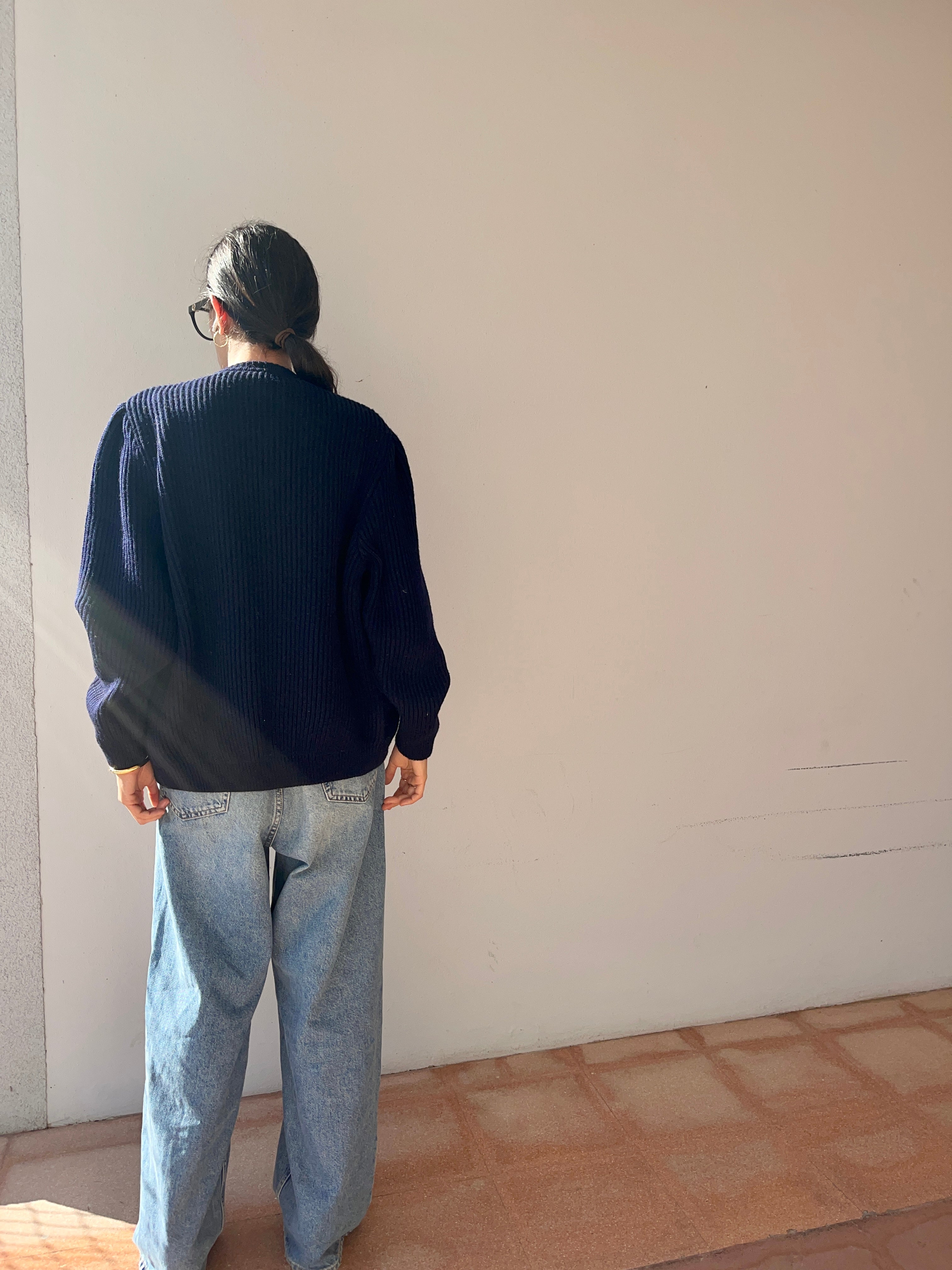 Wool bomber cardigan / jacket