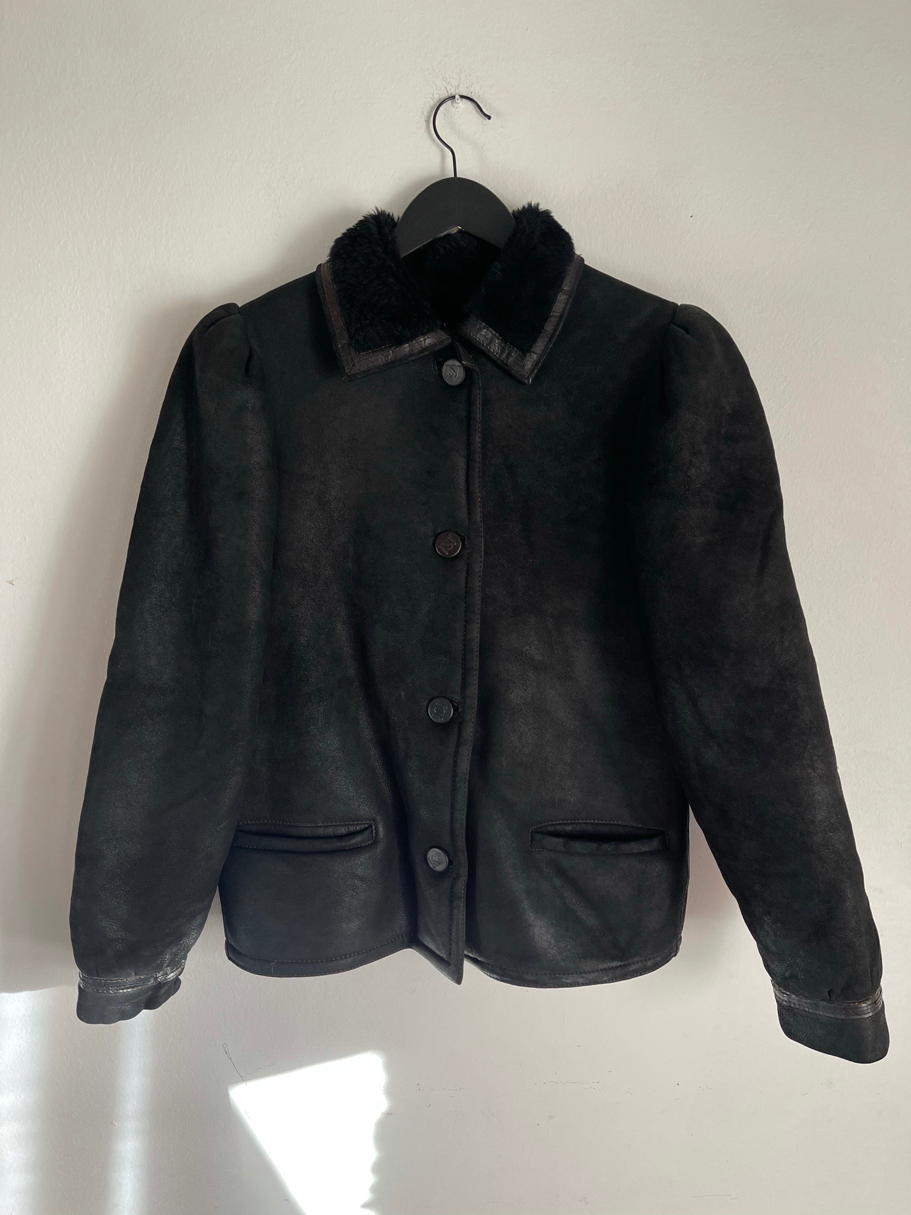 Black shearling jacket