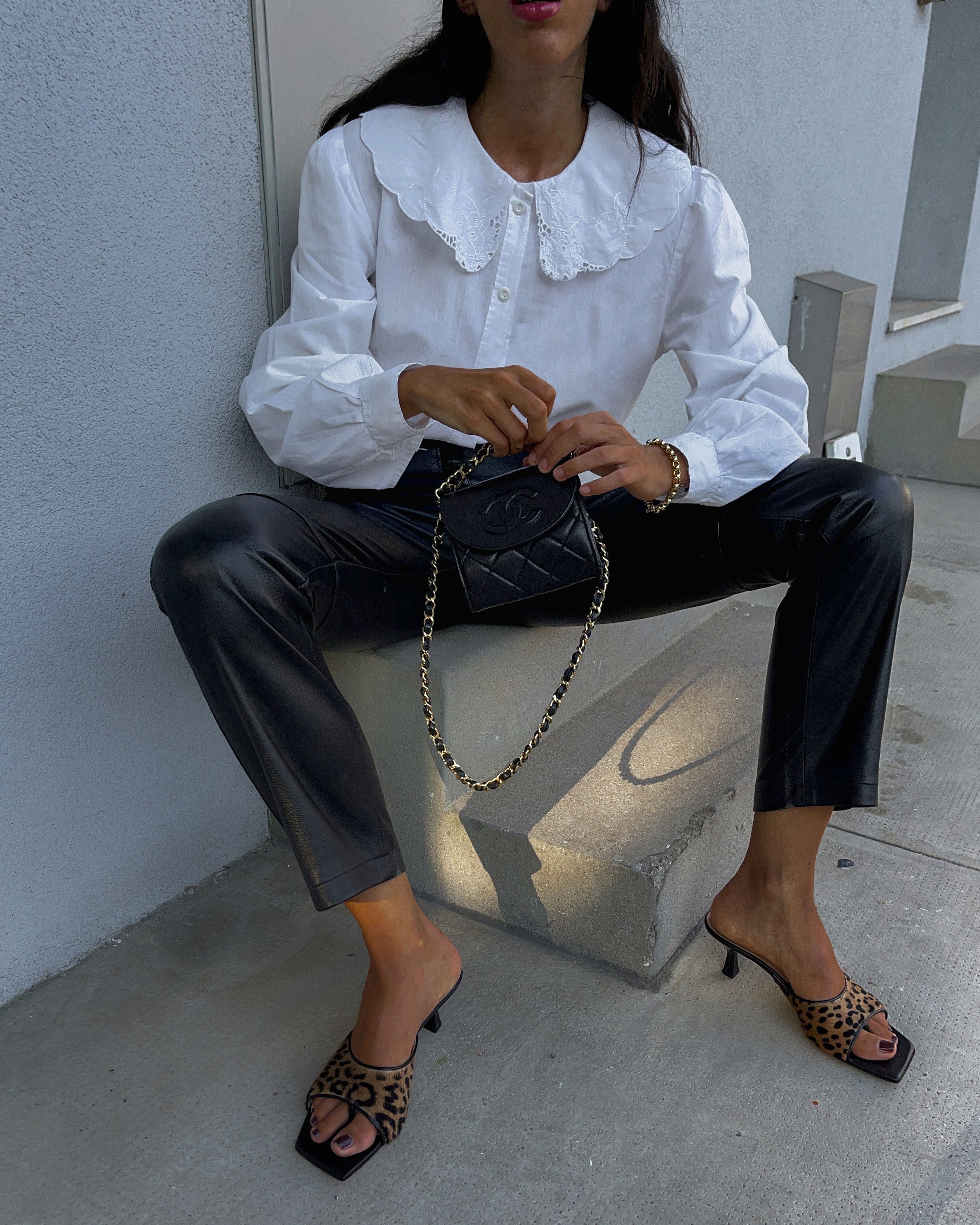 Collar cotton blouse