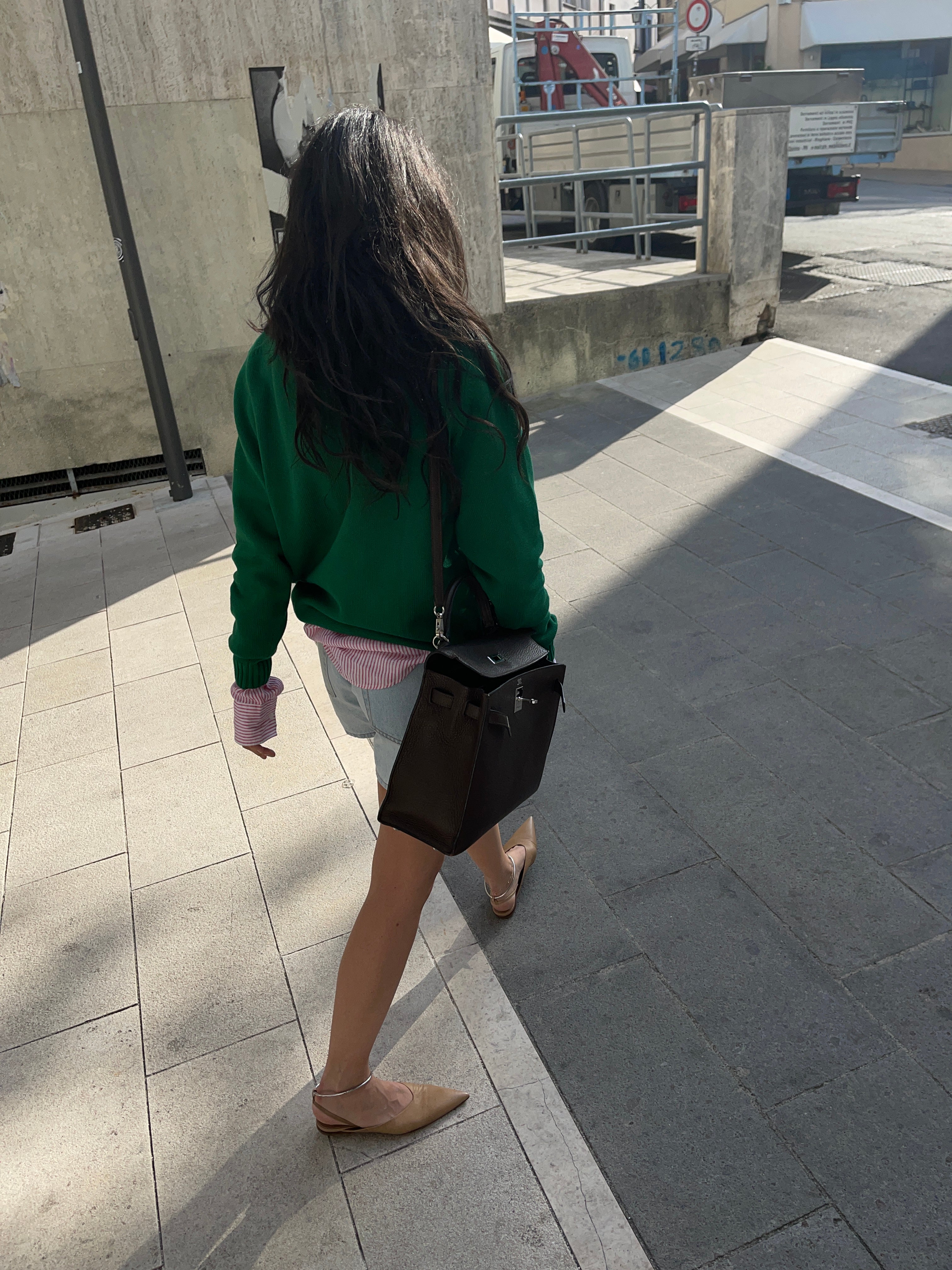 Green cotton jumper