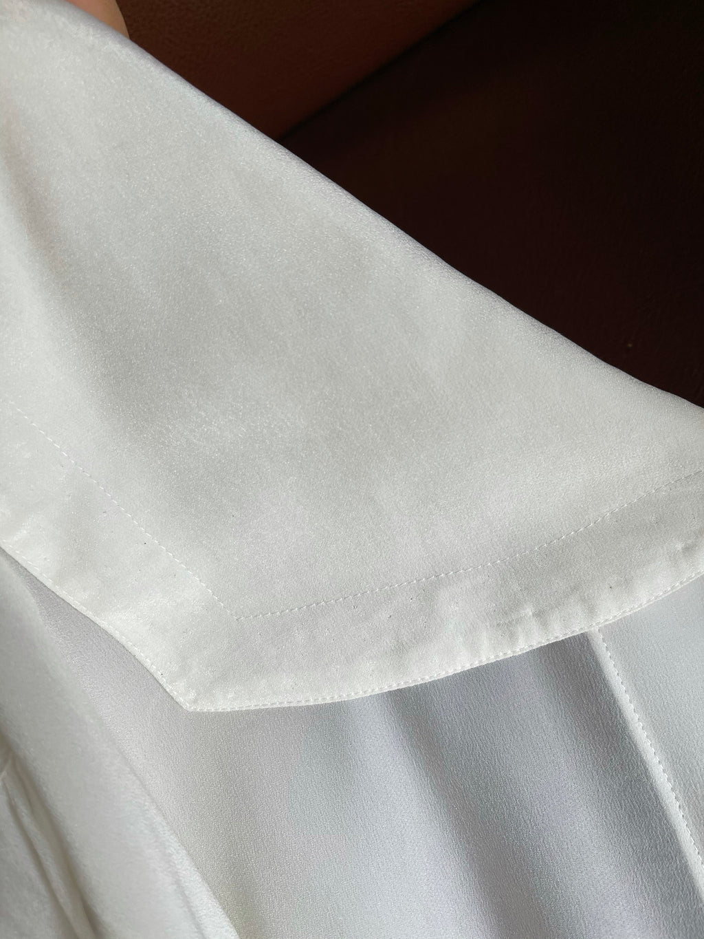 Silk blend maxi collar shirt
