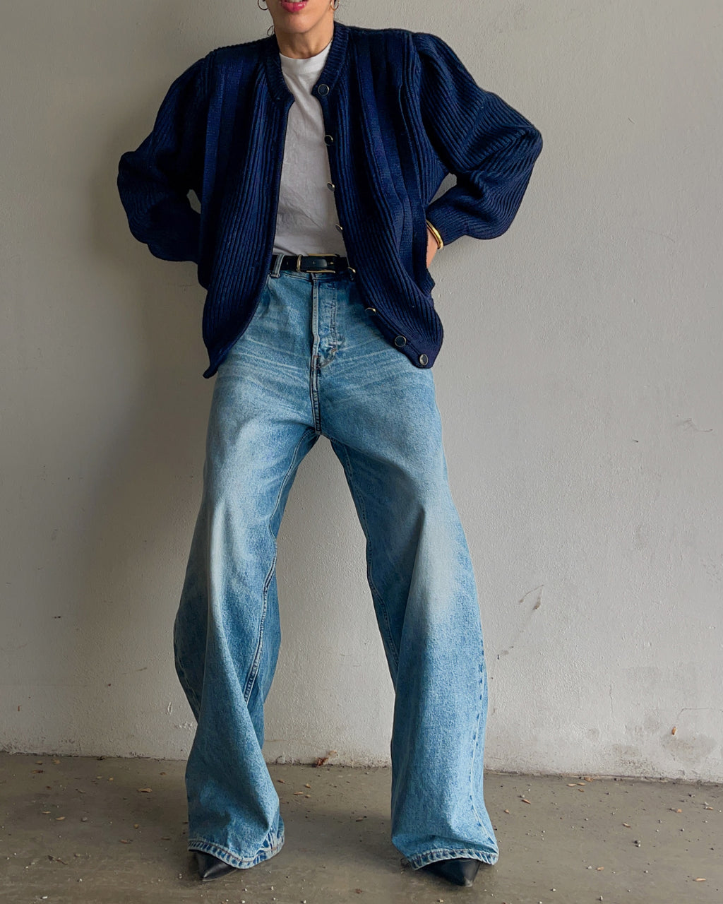 Wool bomber cardigan / jacket