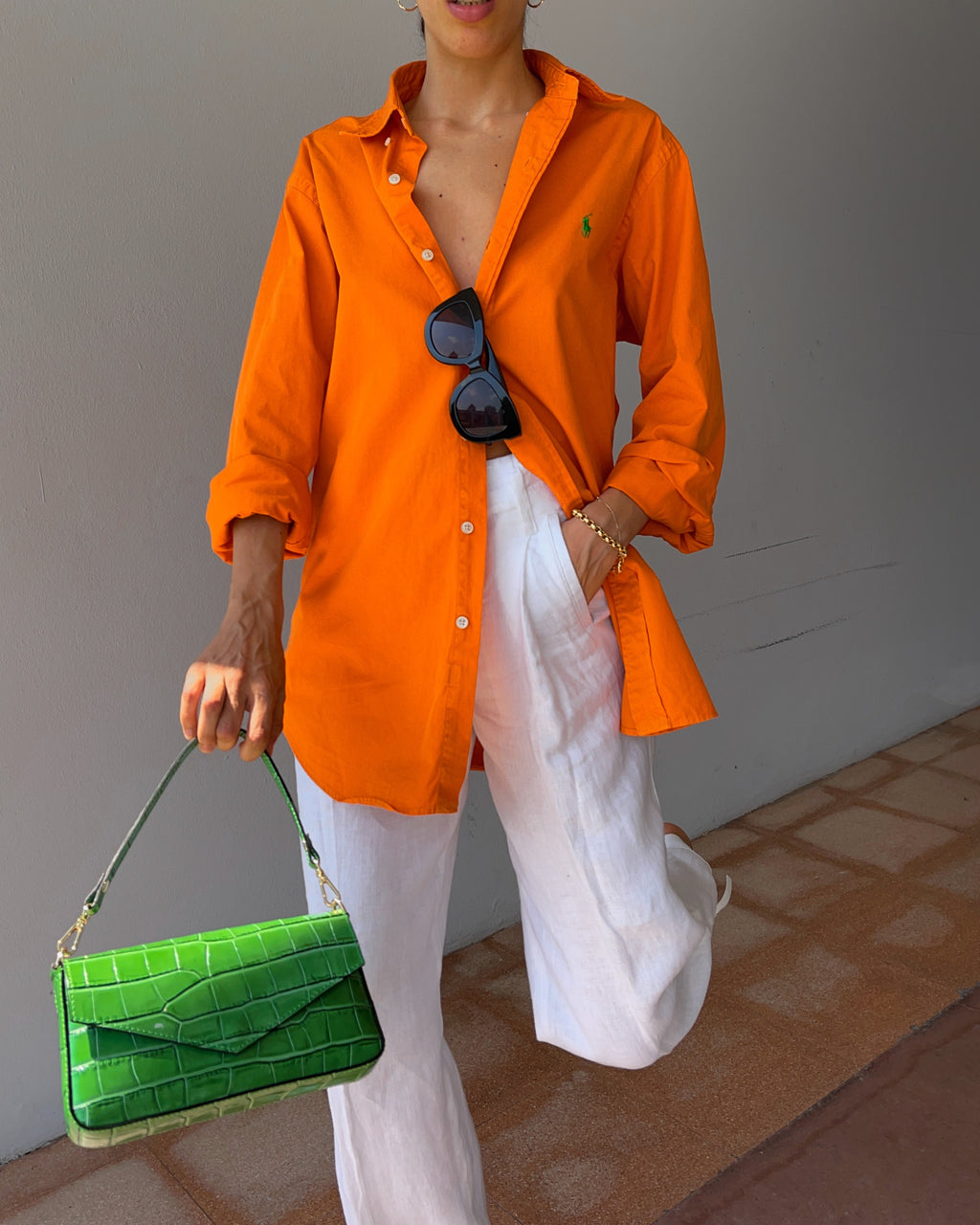 Ralph Lauren orange shirt