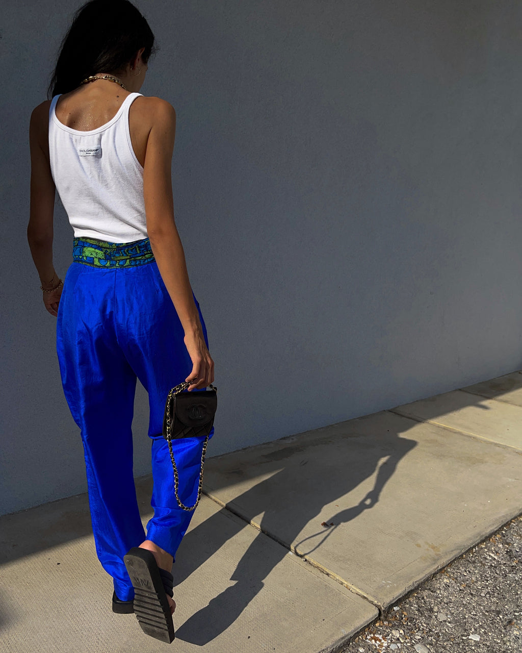100% silk trousers