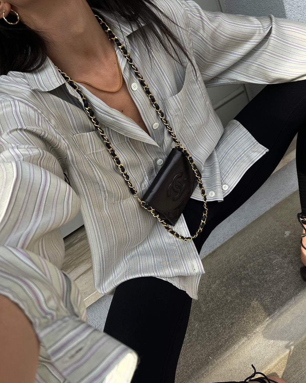 Camicia 100% seta stripes