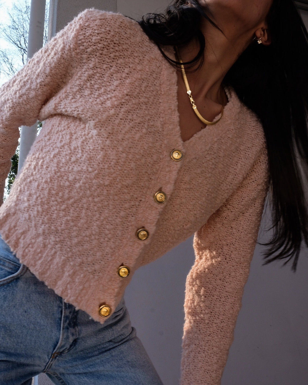 Versace cardigan medusa buttons