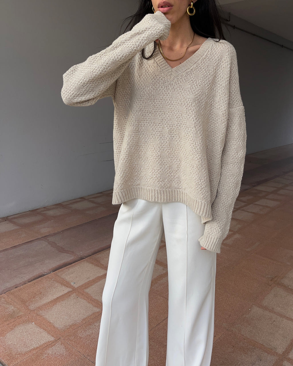 Maglione Lana V neck