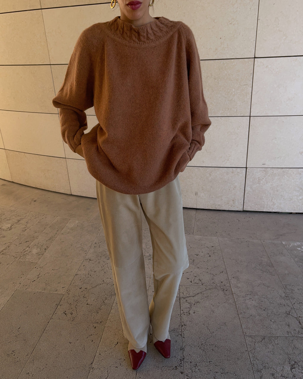 Maxi pull over angora blend